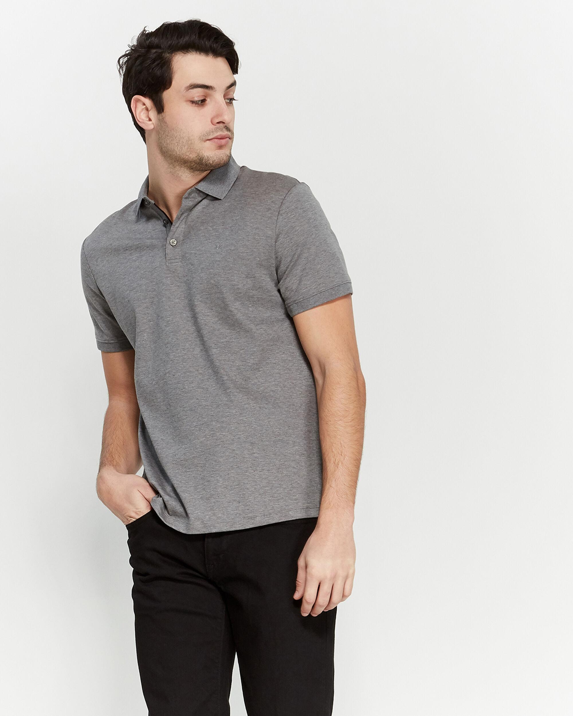 Calvin Klein Cotton The Liquid Touch Polo in Gray for Men Lyst