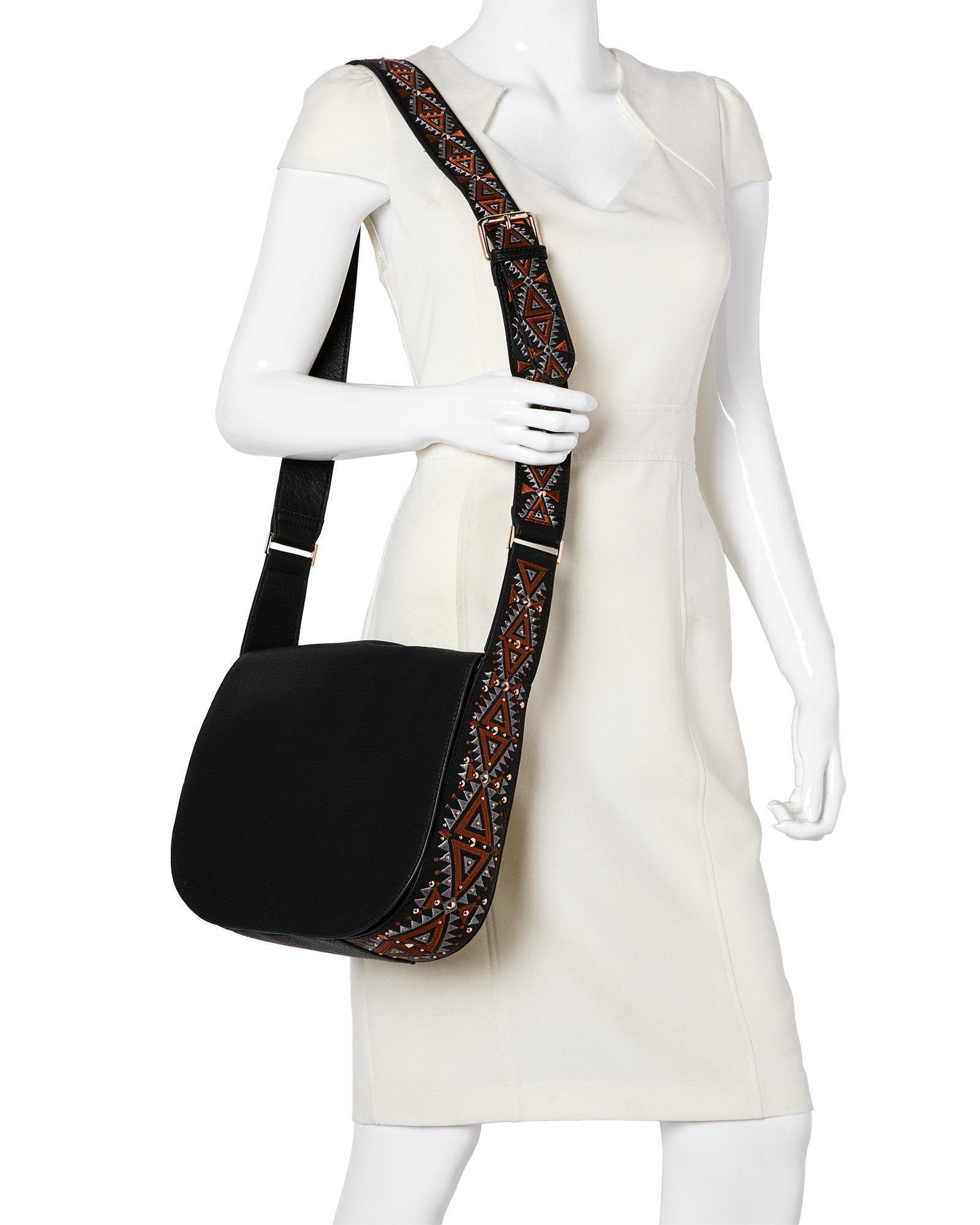 Lyst Steve Madden Black Blisette Messenger Bag In Gallery