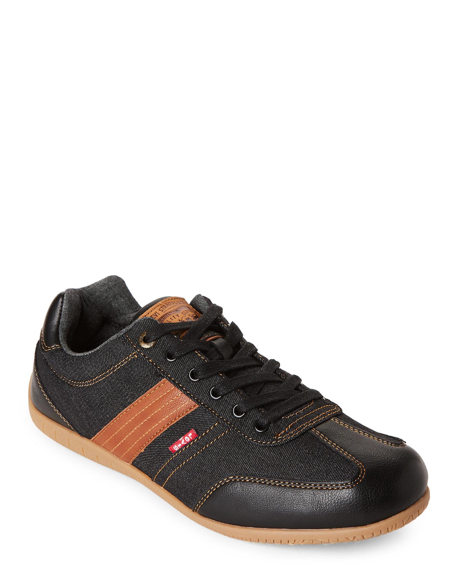 Lyst - Levi'S Black & Tan Solano Nappa Denim Low-top Sneakers in ... Levi's. Men's Black & Tan Solano Nappa Denim Low-top Sneakers