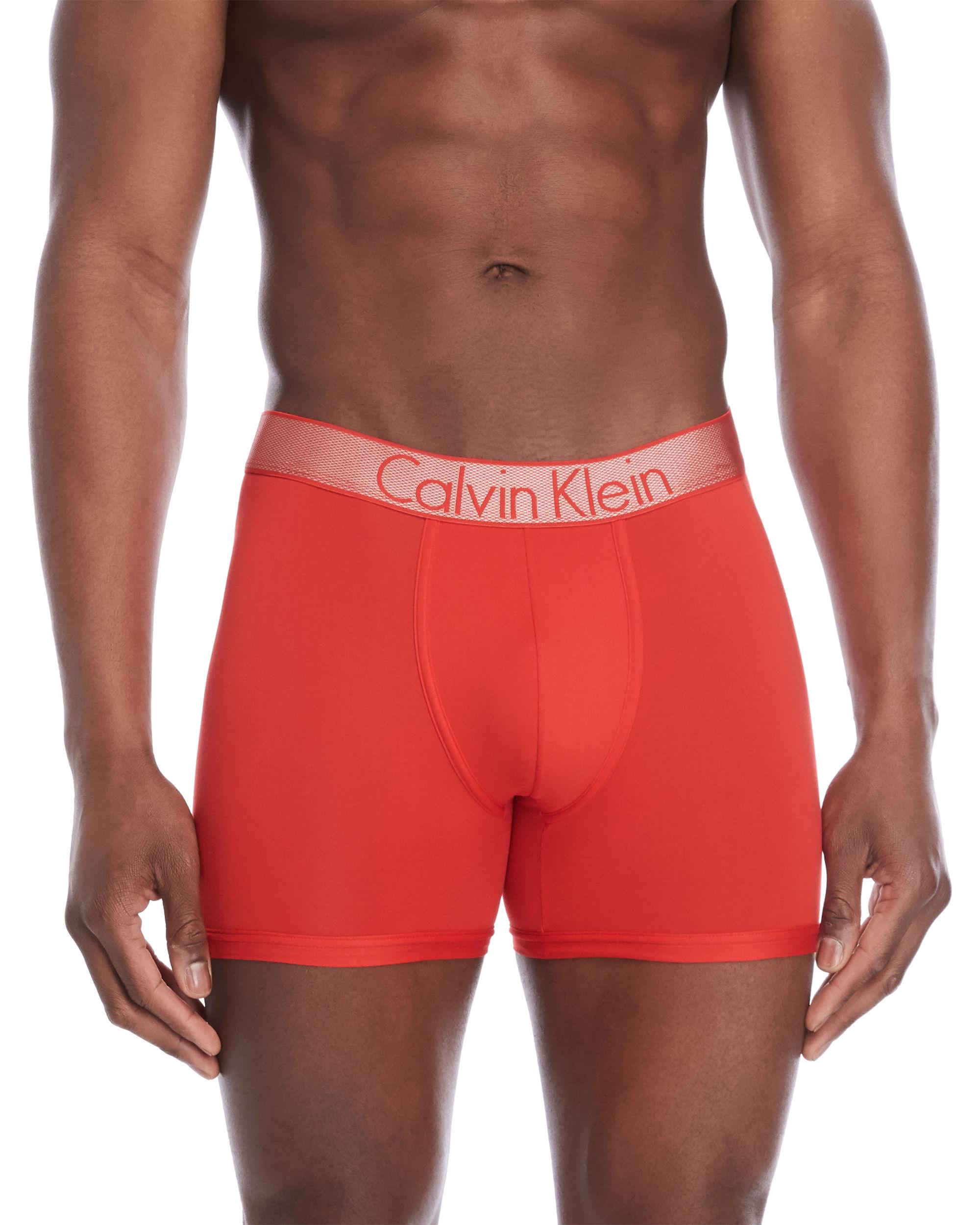 Lyst - Calvin Klein Customized Stretch Microfiber Boxer Briefs in Red for Men