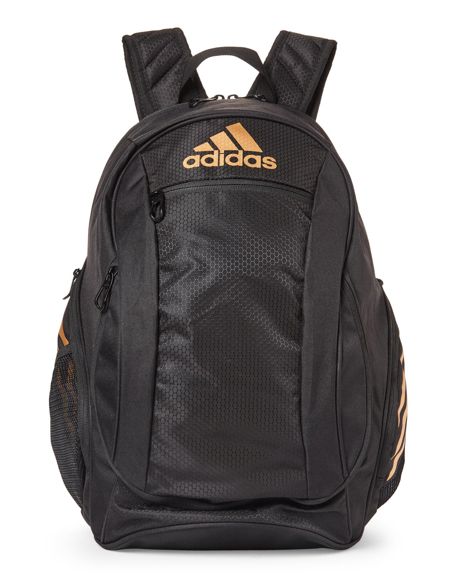 adidas backpack black and gold