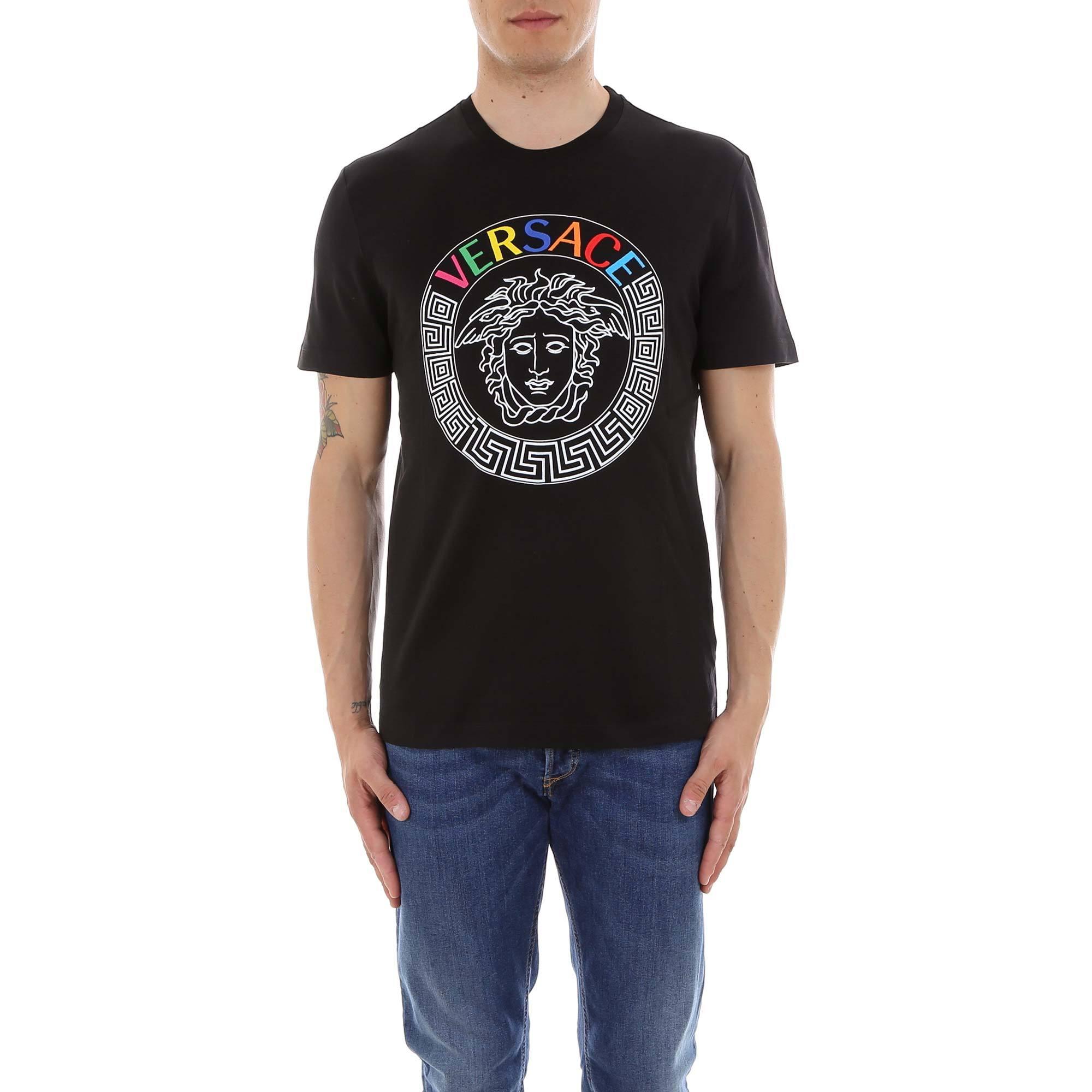 Versace Logo T-shirt in Black for Men - Lyst