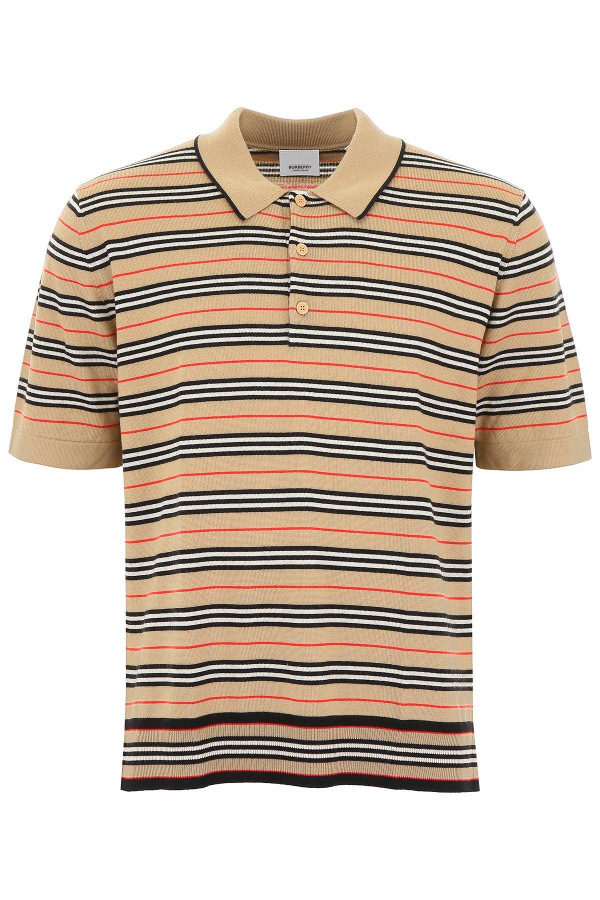 Burberry Icon Stripe Merino Polo Shirt for Men - Lyst