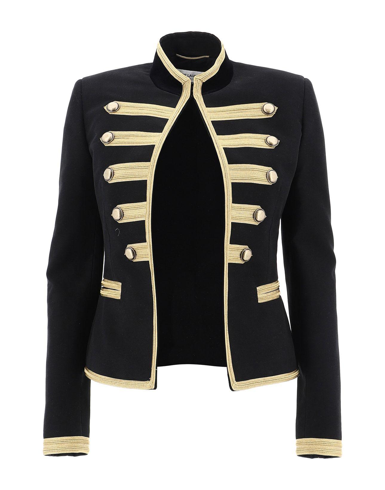 Saint Laurent Military Blazer in Black - Save 1% - Lyst