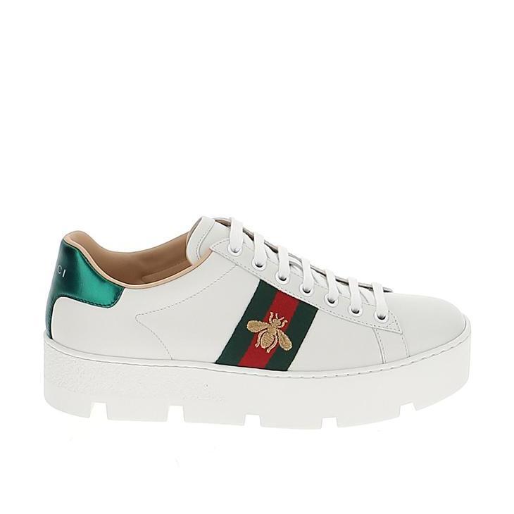 Gucci Leather Ace Platform Sneakers - Lyst