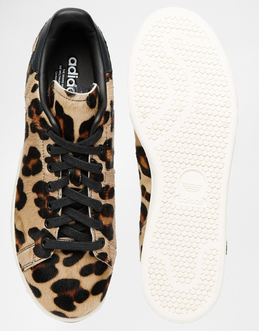 adidas originals stan smith sneakers in animal print