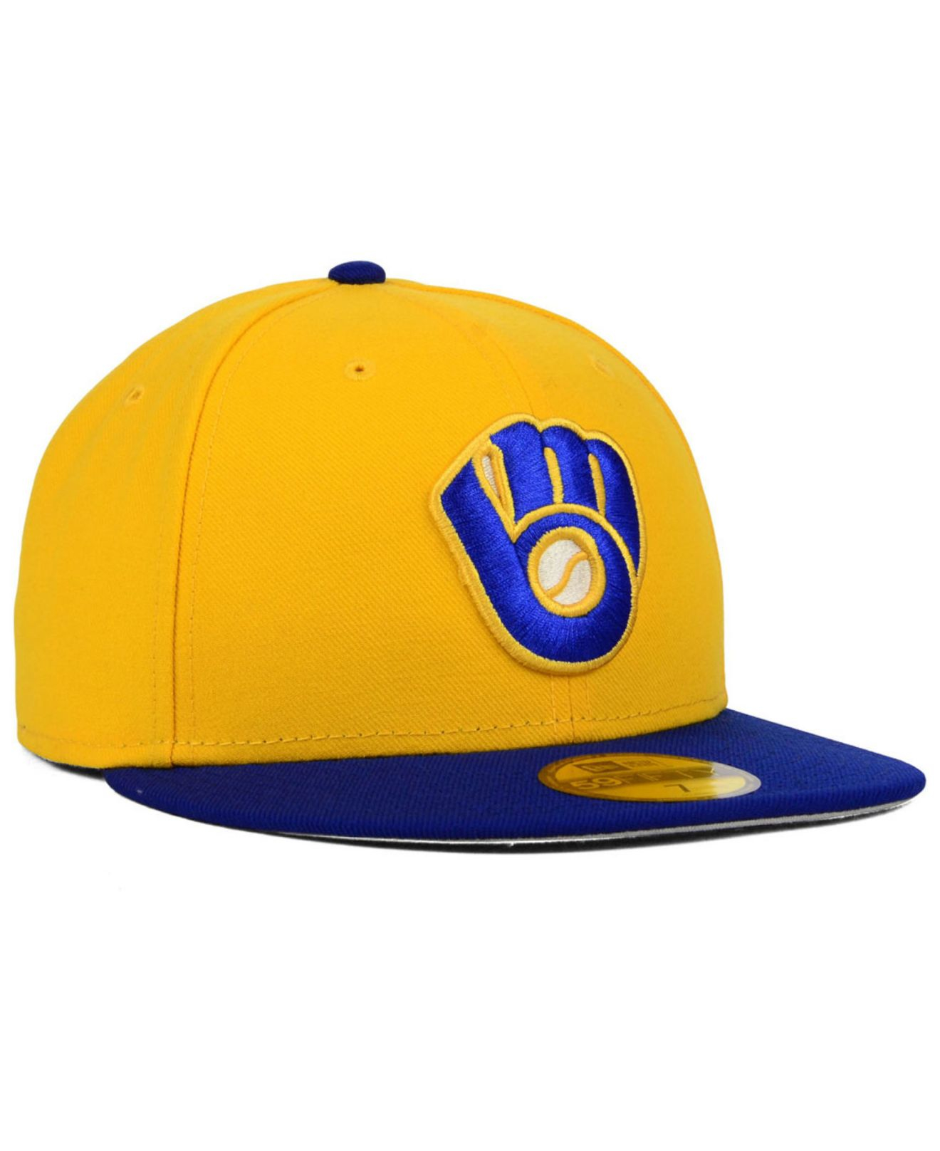 Lyst - Ktz Milwaukee Brewers Cooperstown 2-tone 59fifty Cap in Yellow ...