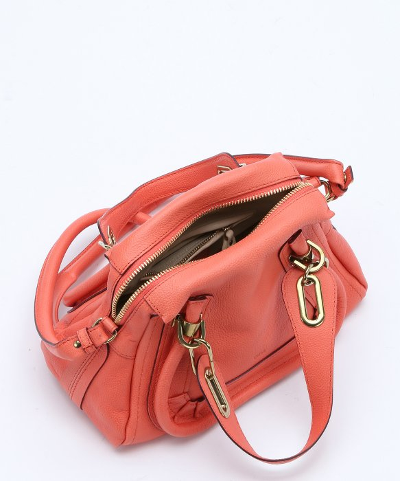 Chlo Coral Pop Leather Mini \u0026#39;paraty\u0026#39; Convertible Top Handle Bag ...  