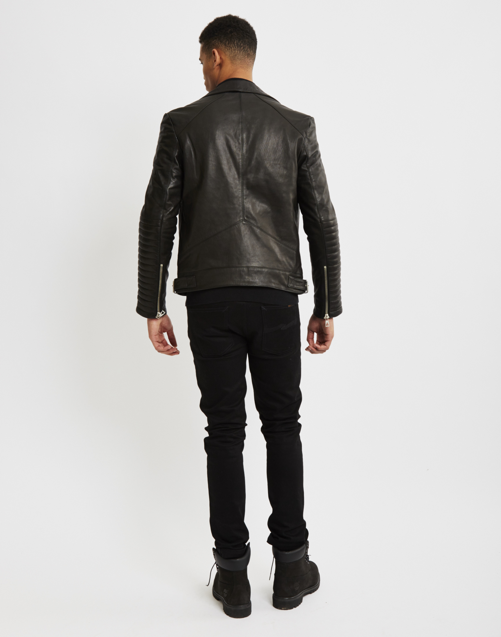 Lyst - Eleven Paris Padded Leather Jacket in Black for Men