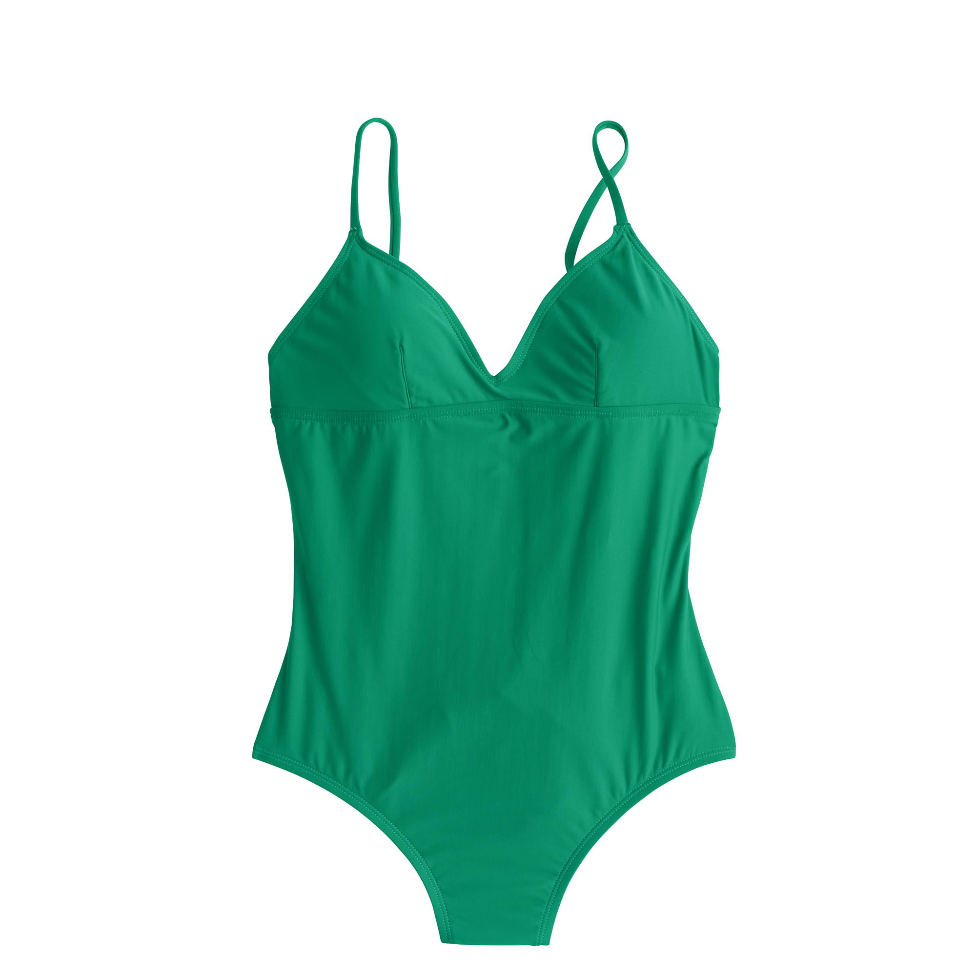 J.crew V-neck One-piece Swimsuit in Green | Lyst