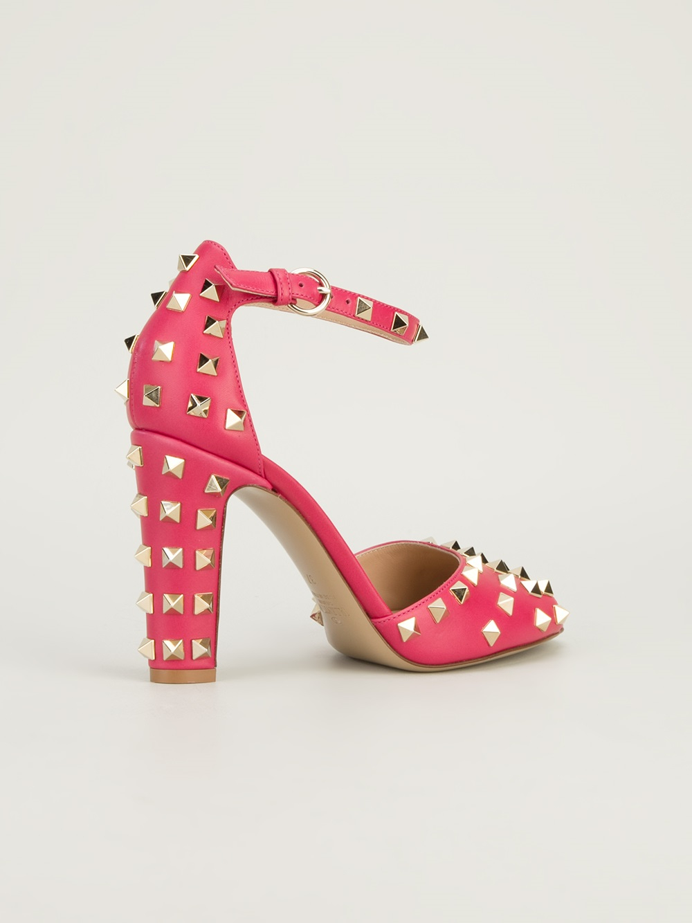 Lyst - Valentino Rockstud Sandal in Pink