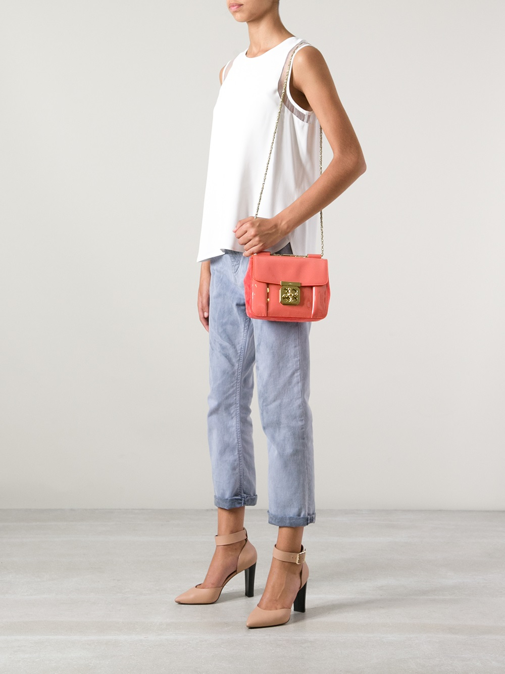 the best purse - Chlo Small \u0026#39;Elsie\u0026#39; Shoulder Bag in Pink (pink \u0026amp; purple) | Lyst