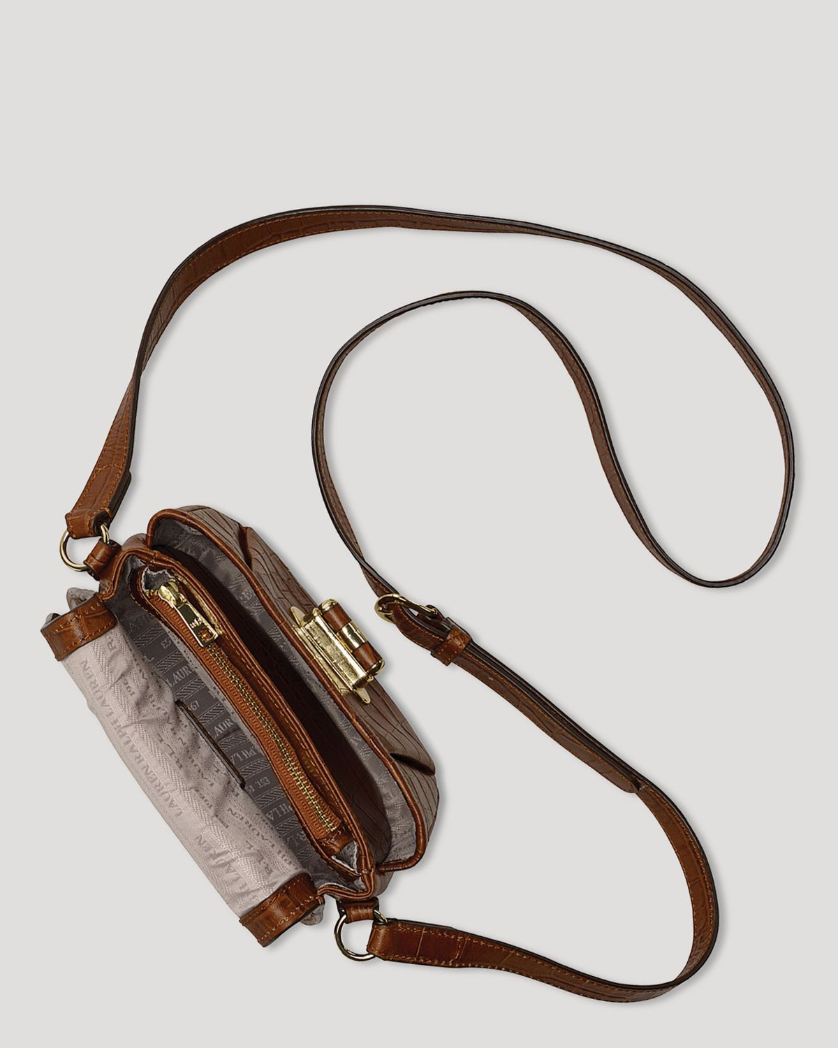Lyst Ralph Lauren Lauren Crossbody Mini Bag Lanesborough in Brown