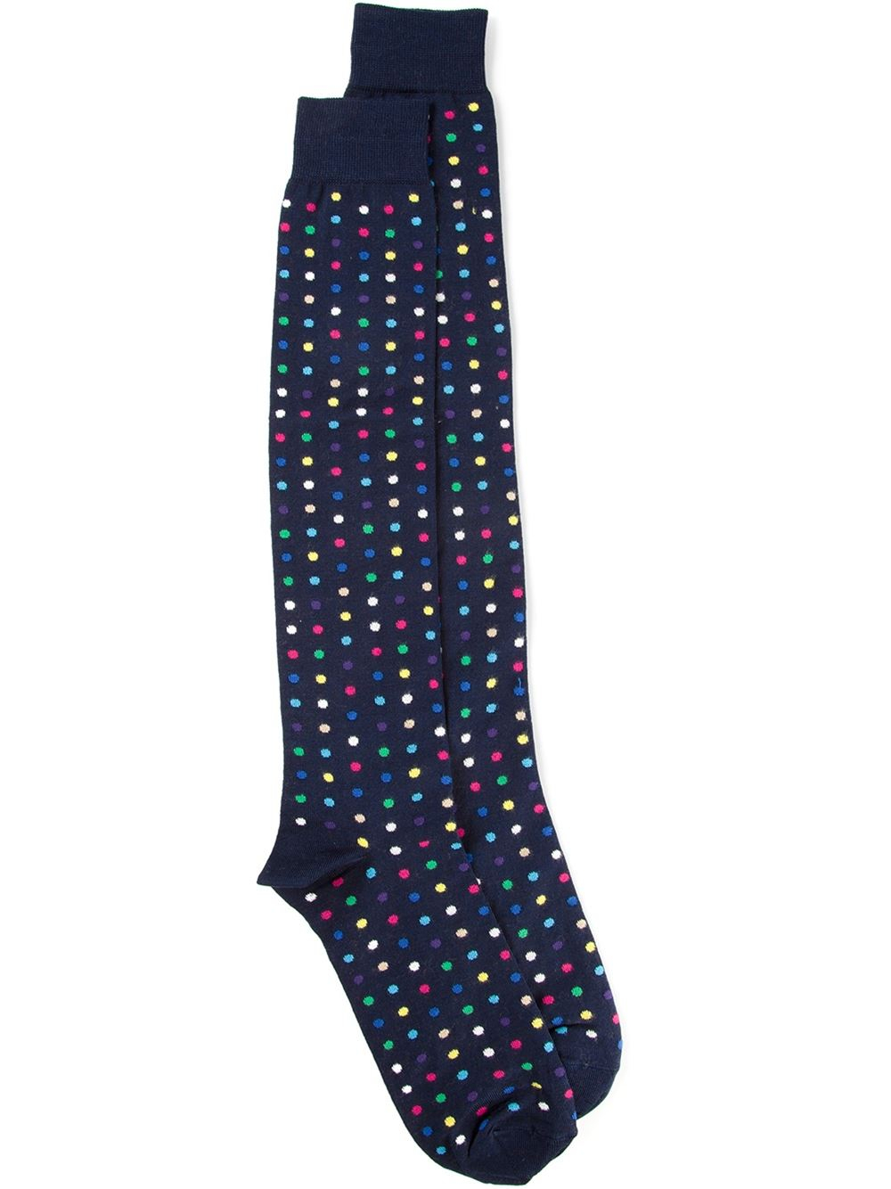 patterned socks lyst fefe polka dot patterned socks in blue for patterned socks lyst fefe polka dot patterned socks in blue for