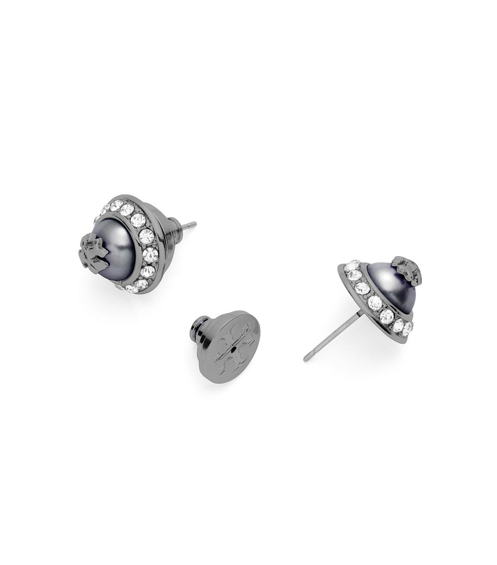 Lyst Tory Burch Natalie Stud Earring In Metallic Gallery