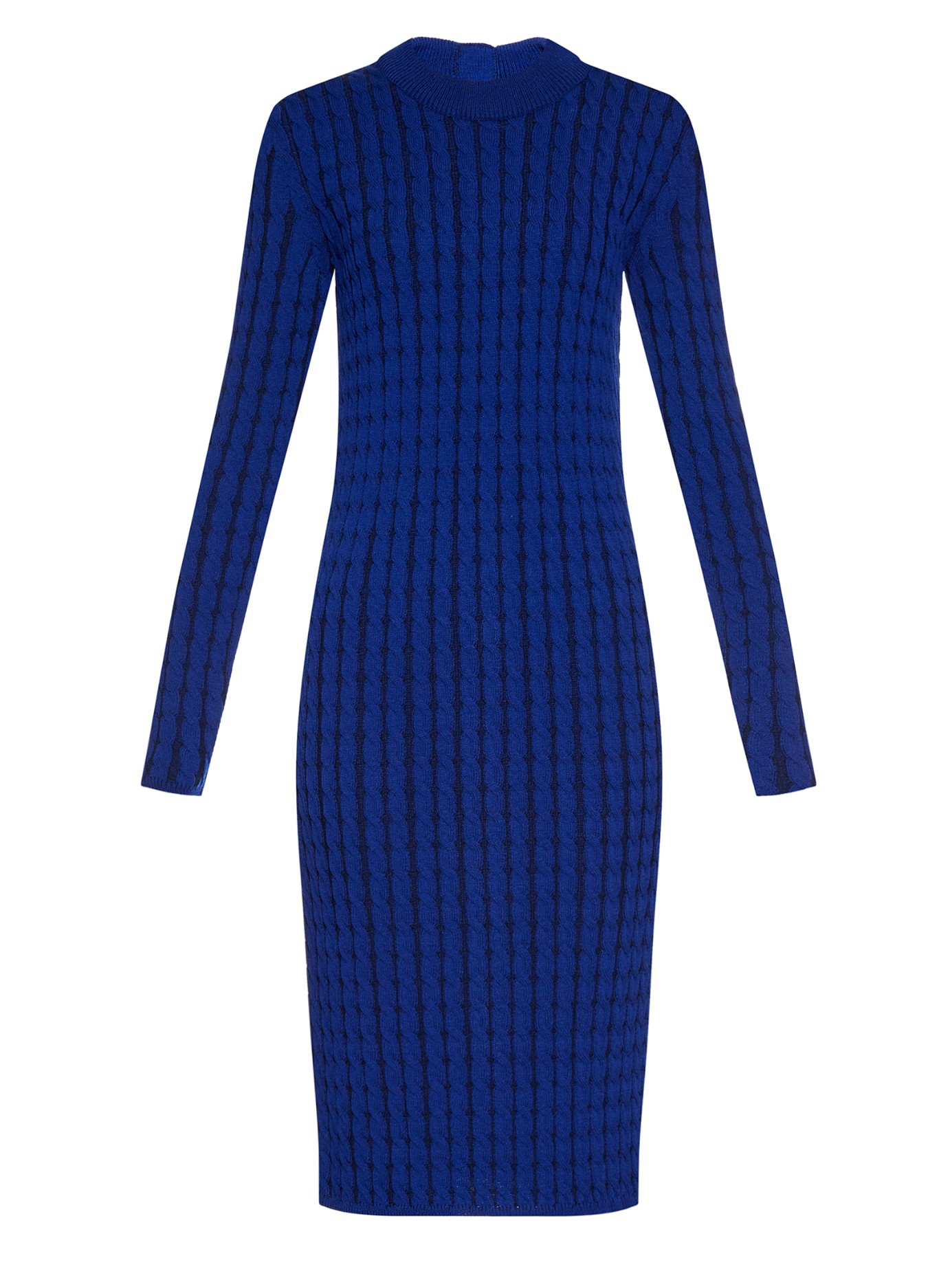 Proenza schouler Cable-knit Wool-blend Dress in Blue Lyst