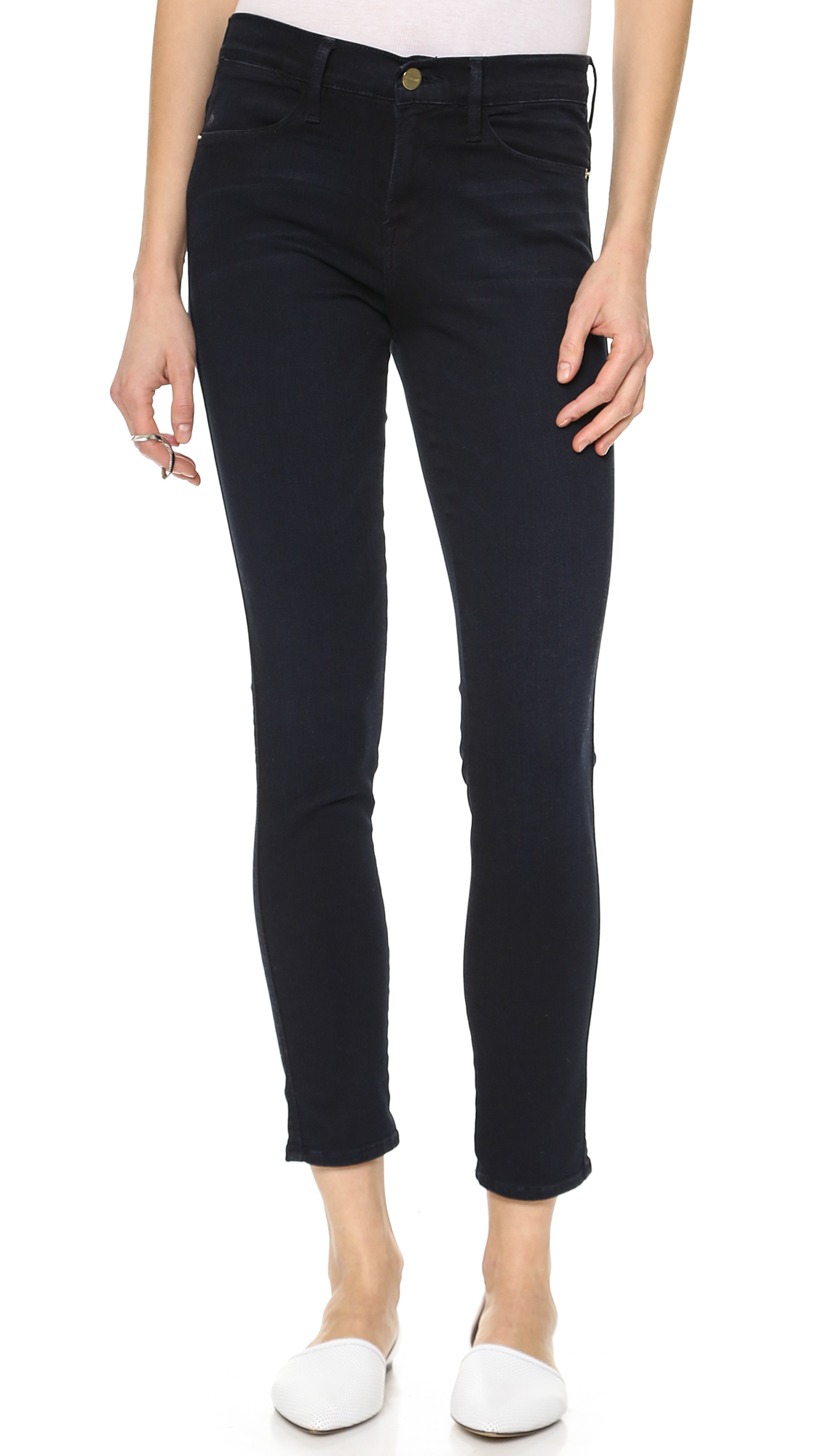 Lyst - FRAME Le High Rise Skinny Jeans St James in Blue