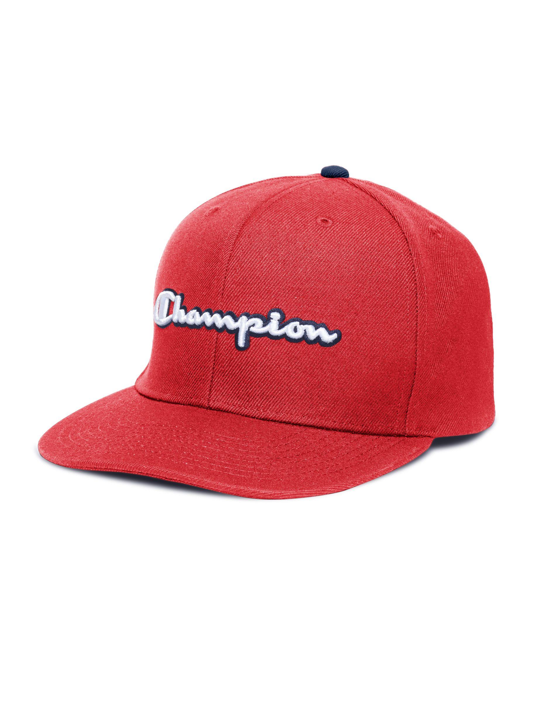 Champion Cotton Lifetm Snapback Script Logo Baseball Hat in Scarlet (Red) Lyst