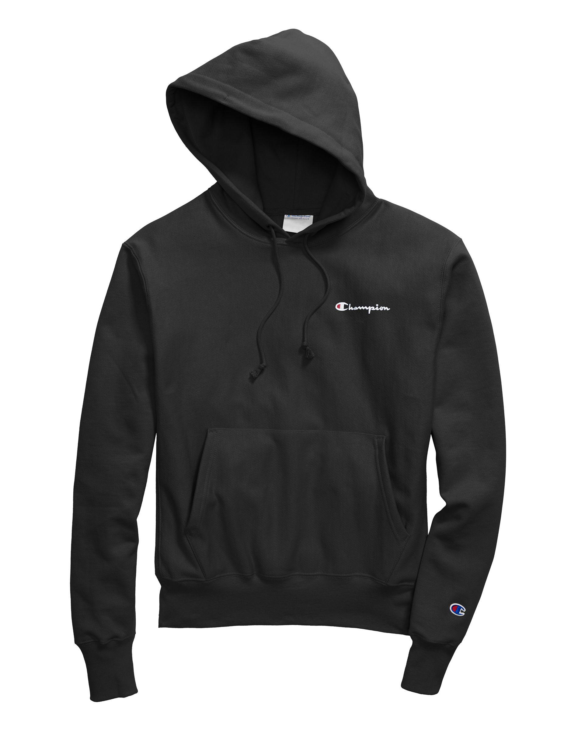 mens black champion reverse weave hoodie