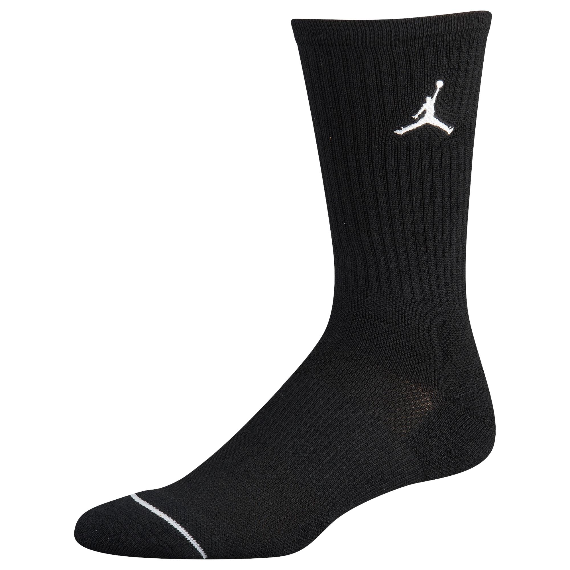 Nike Jumpman Crew 3 Pack Socks in Black for Men - Lyst