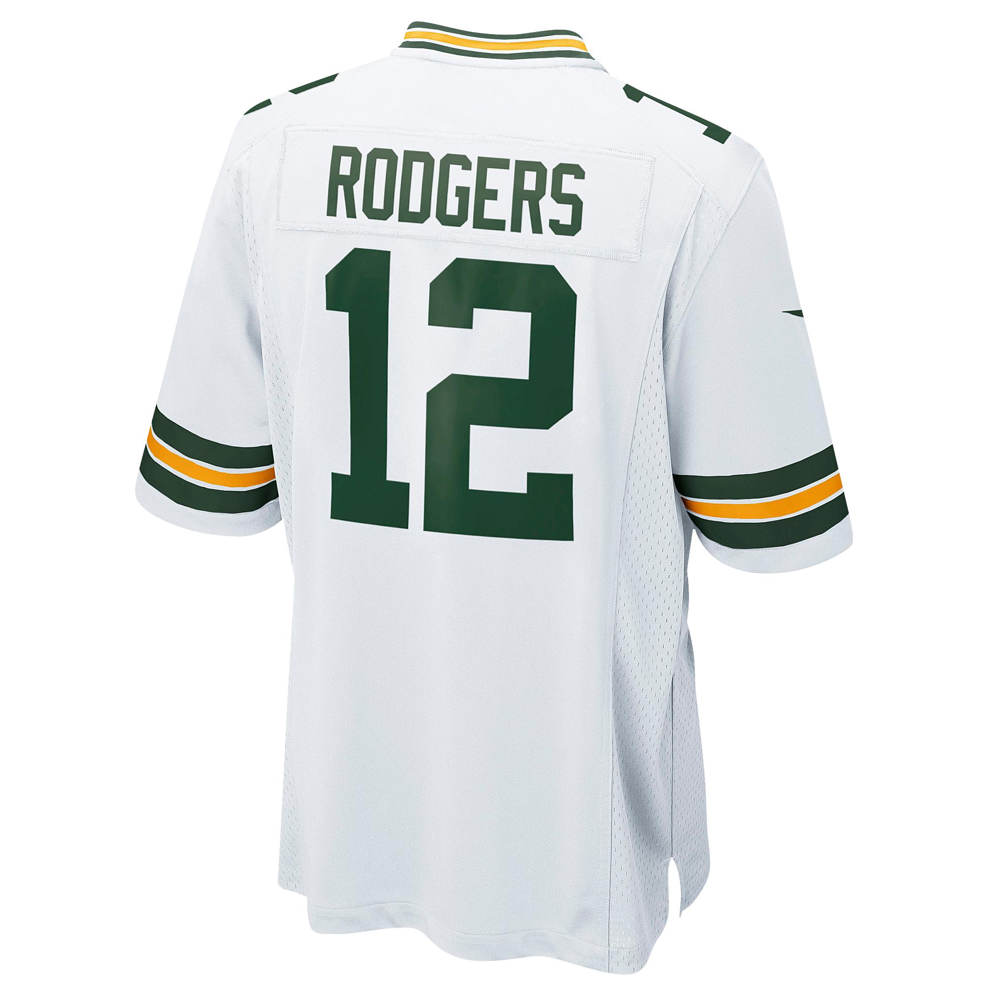 Nike Aaron Rodgers Nfl Game Day Jersey in White for Men - Lyst