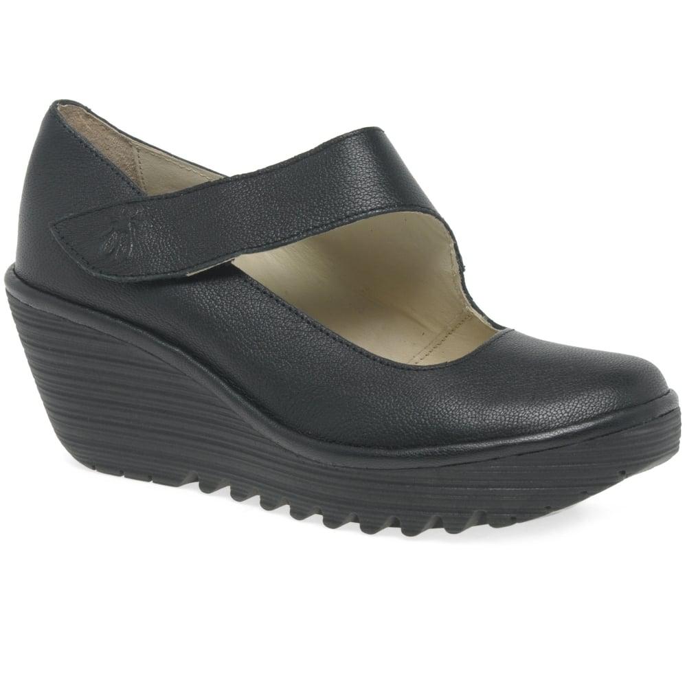 Lyst - Fly London Yasi Womens Casual Wedge Heel Shoes in Black