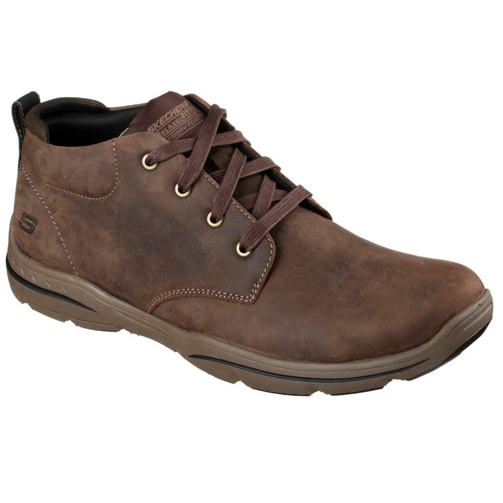 Lyst - Skechers Harper Melden Mens Casual Lightweight Boots in Brown ...