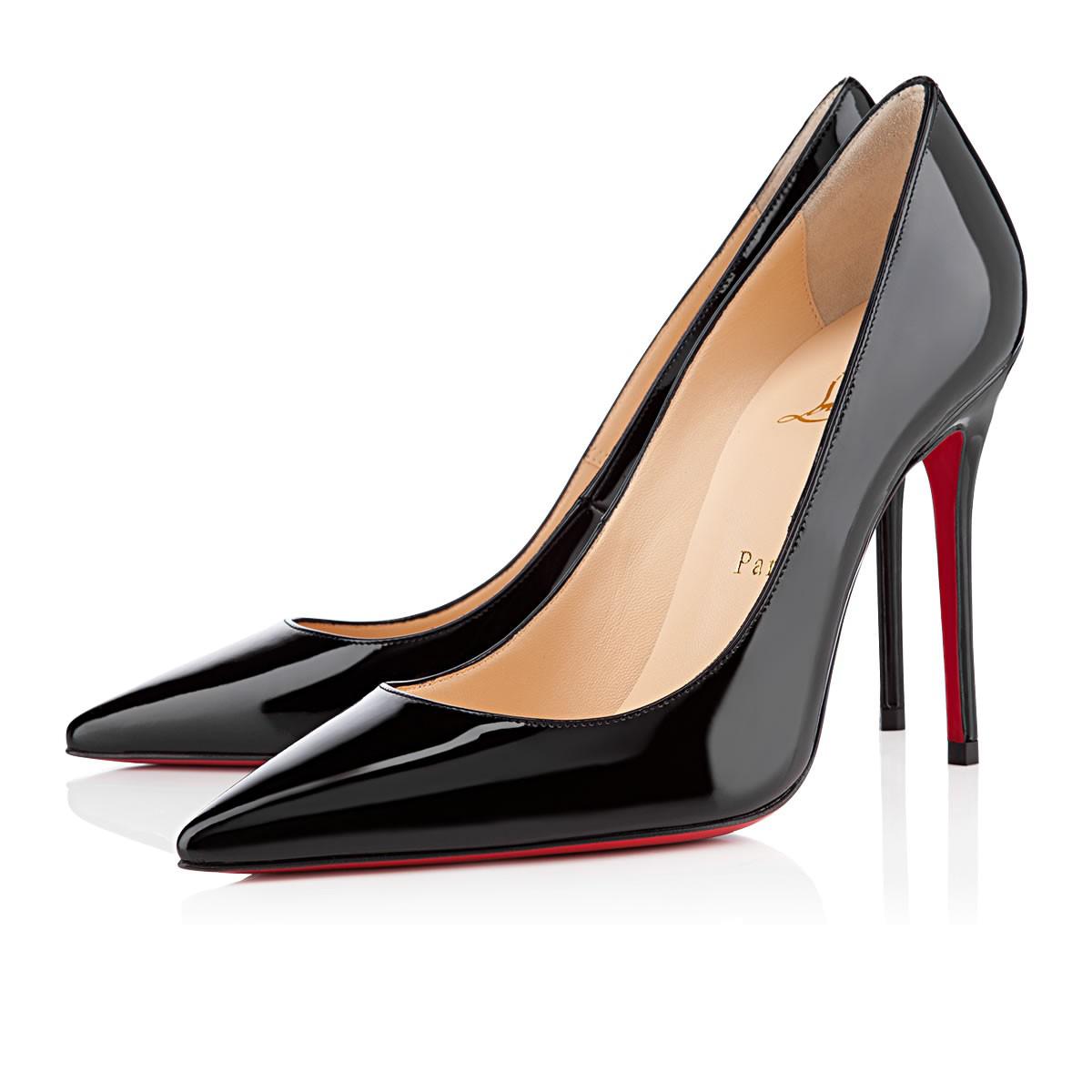 Lyst - Christian Louboutin Decollete Patent leather Pumps in Black