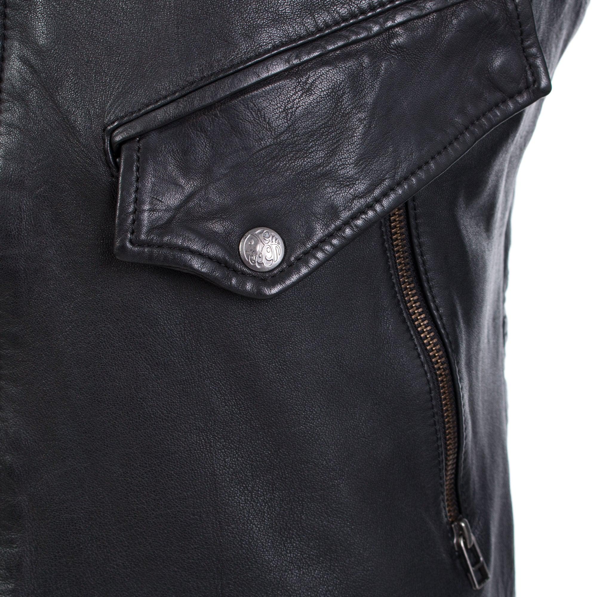 Pretty Green Jennetts Leather Jacket In Black For Men Lyst Gallery