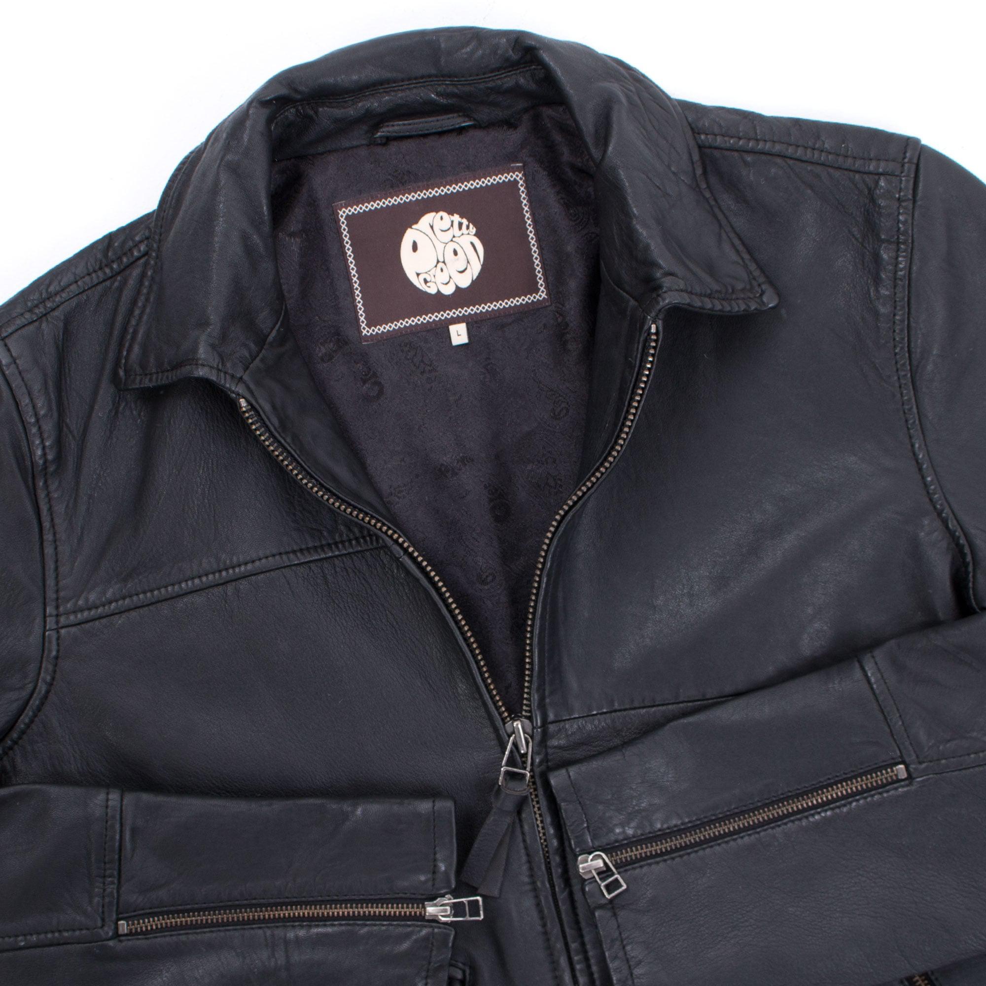 Pretty Green Jennetts Leather Jacket In Black For Men Lyst Gallery