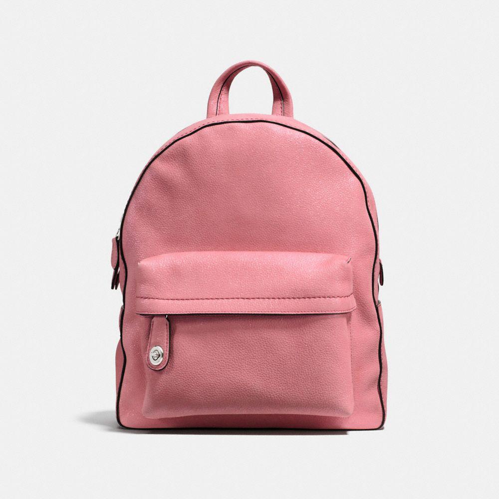 Lyst COACH Campus Backpack In Glitter Rose Polished Pebble Leather in