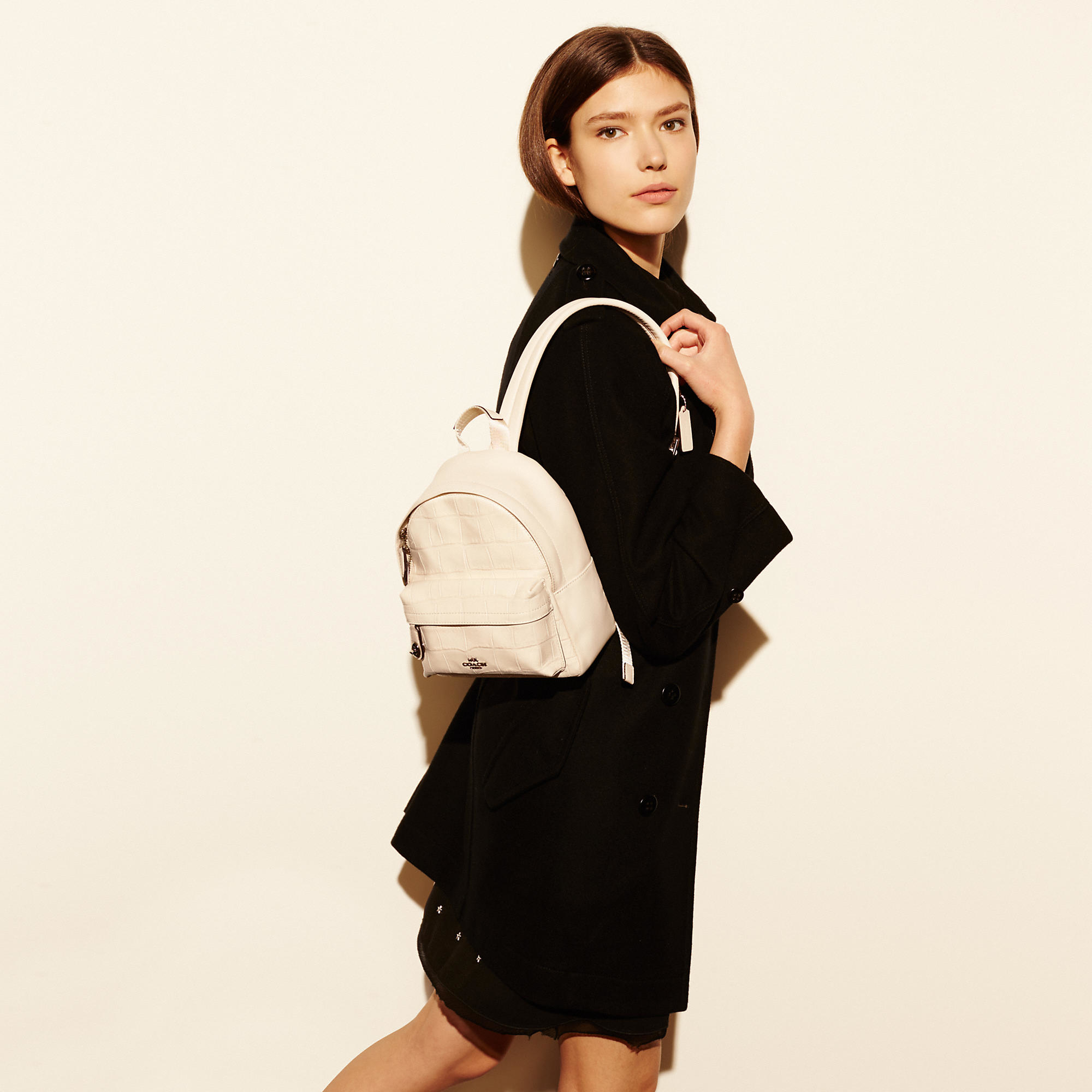 coach small leather backpack