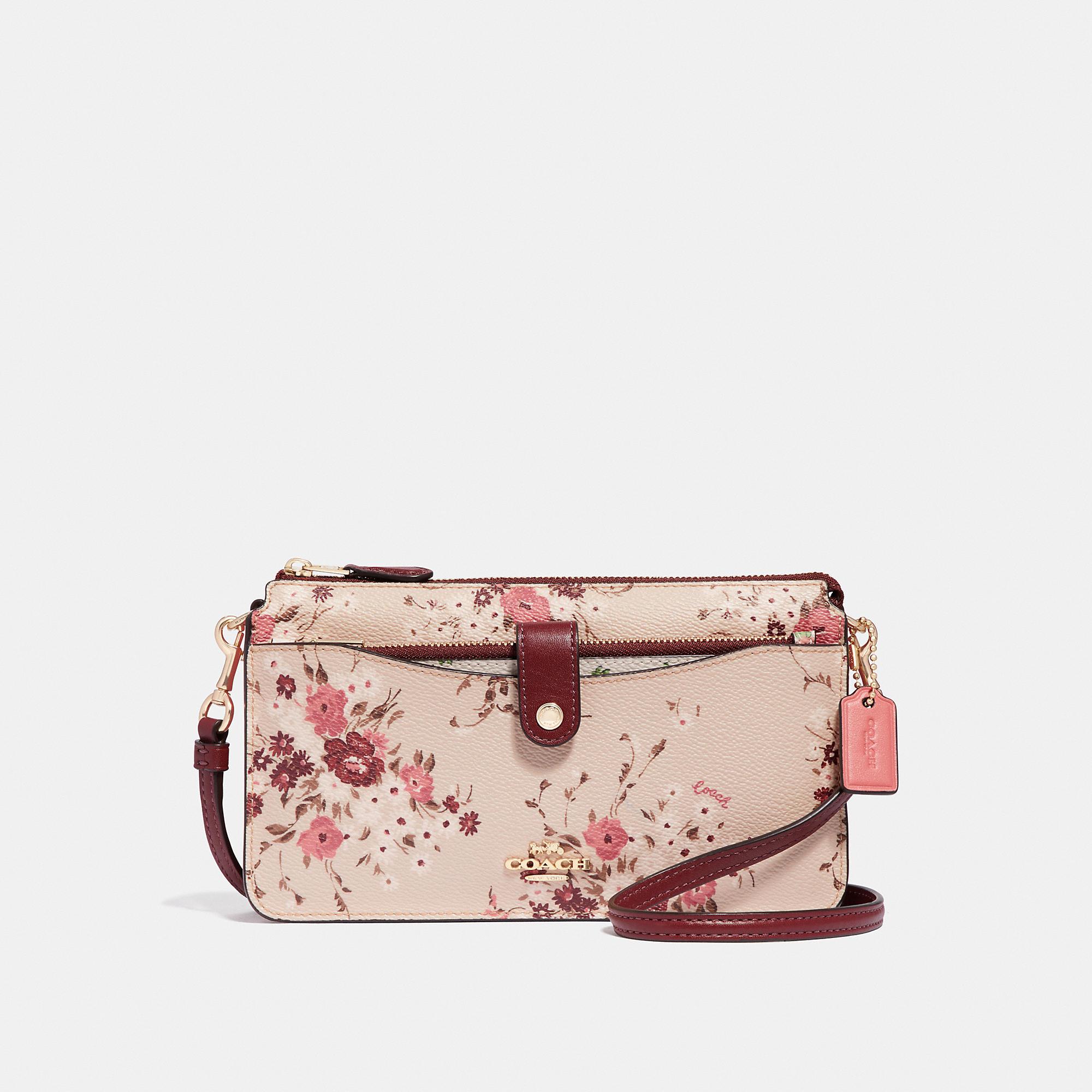 COACH Noa Pop-up Messenger With Mixed Floral Print in Pink - Lyst