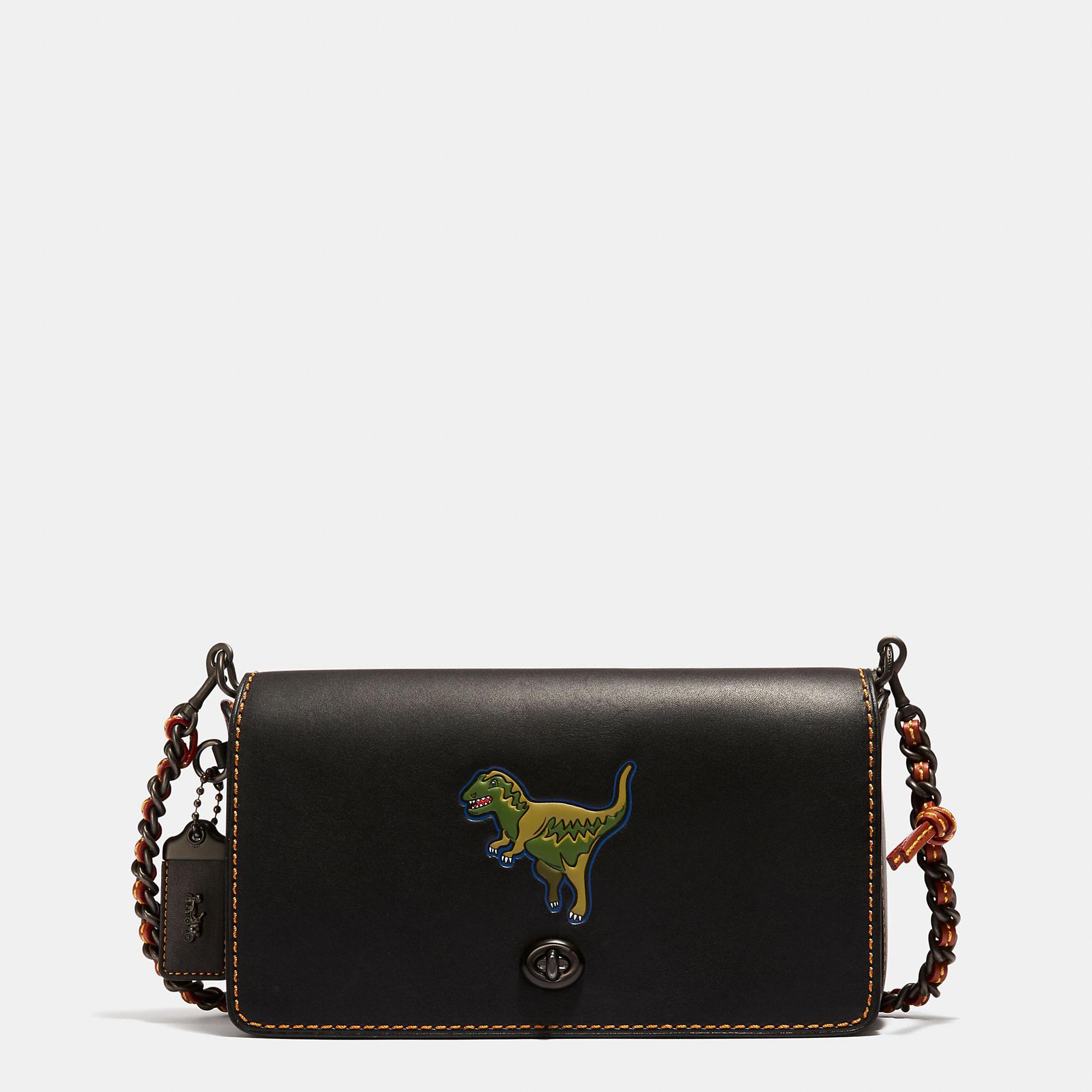 Coach Rexy Dinky Crossbody In Glovetanned Leather in Black | Lyst