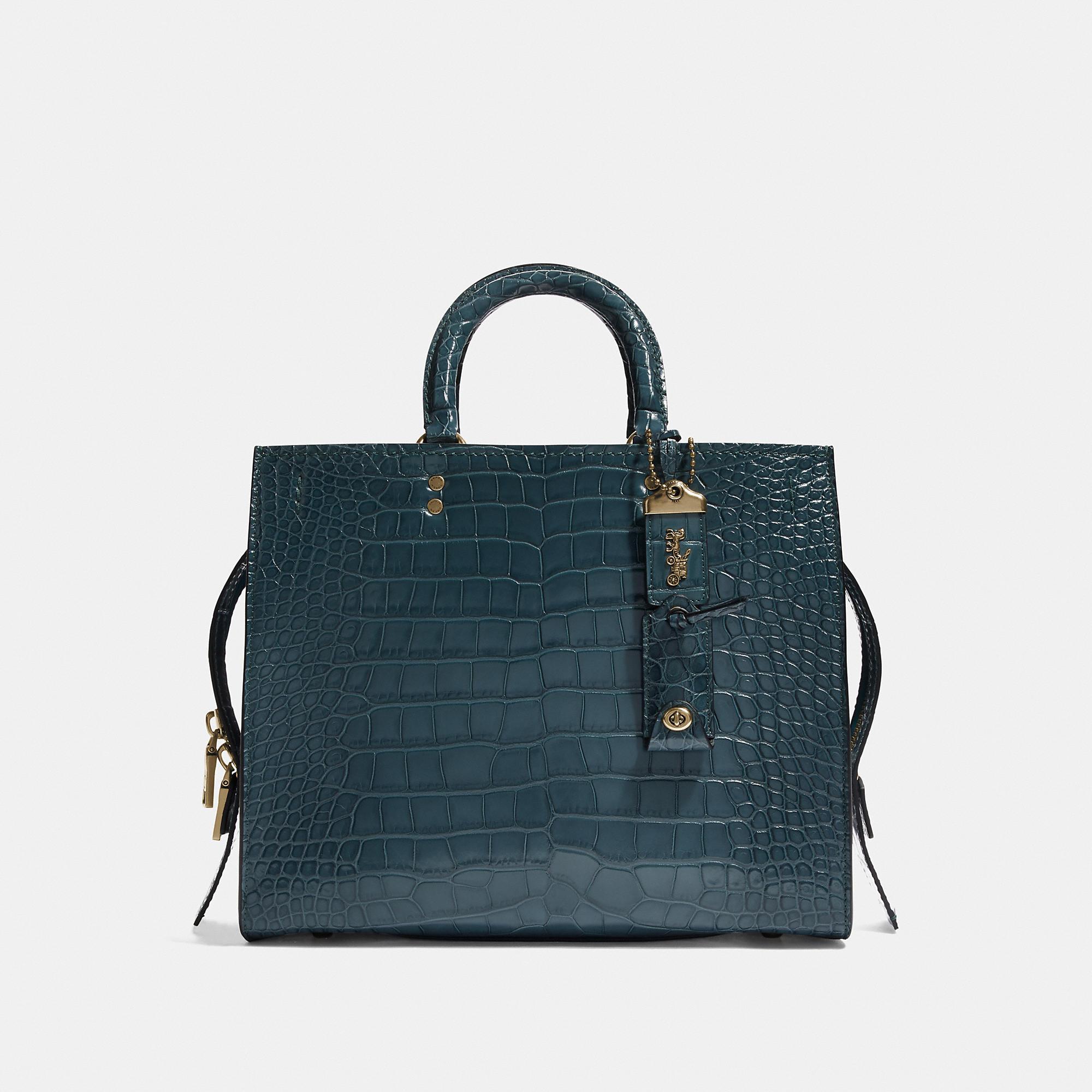 COACH Rogue In Alligator in Blue - Lyst