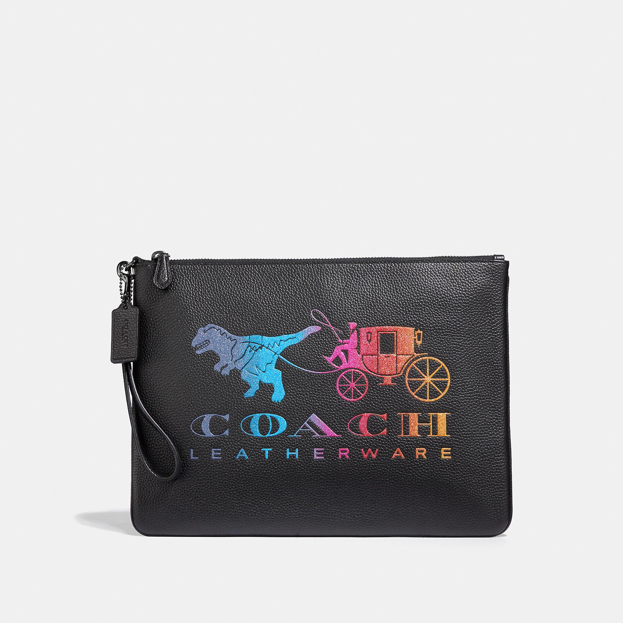 COACH Large Wristlet 30 With Rexy And Carriage in Black Lyst