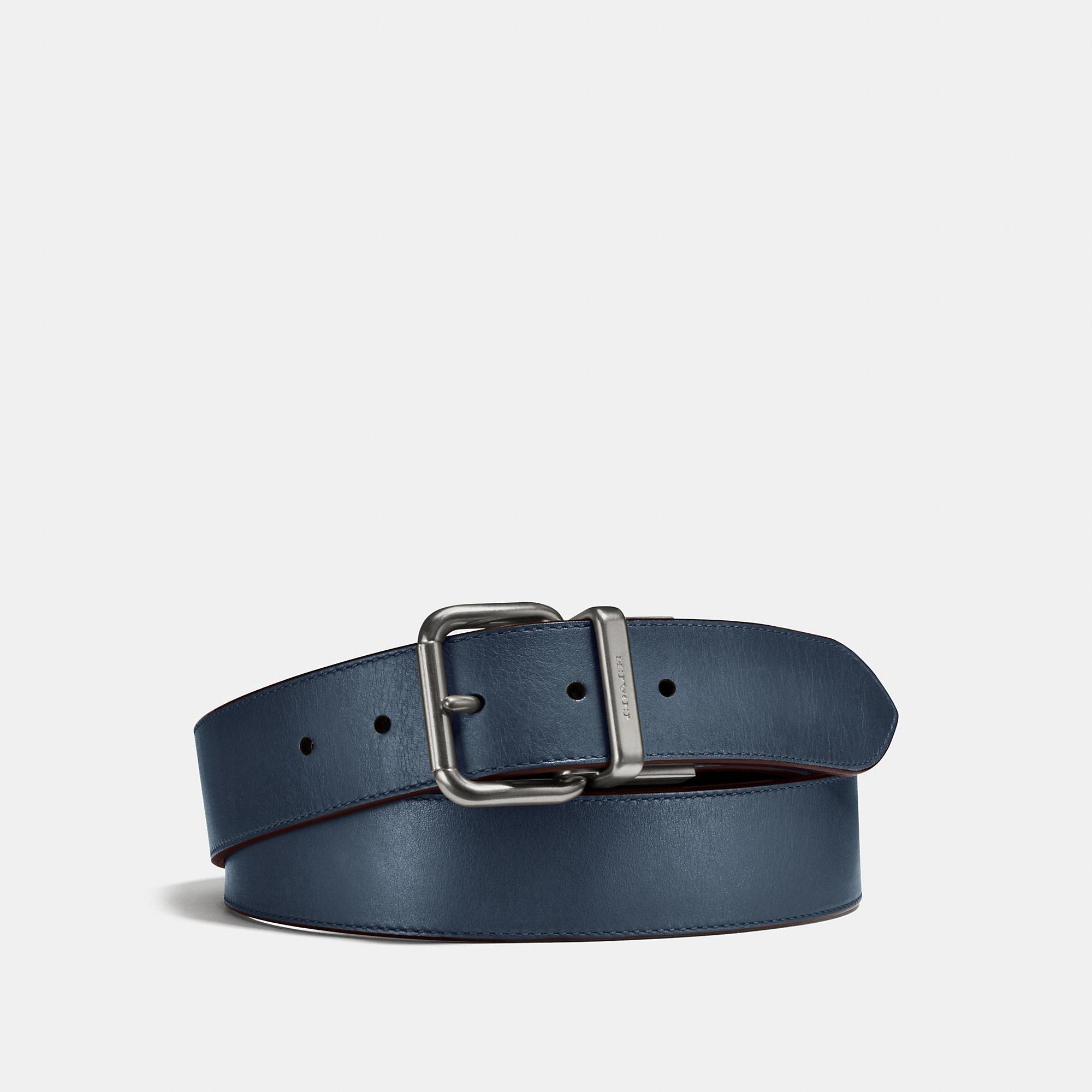 Lyst Coach Jeans Buckle Cuttosize Reversible Belt in Blue for Men