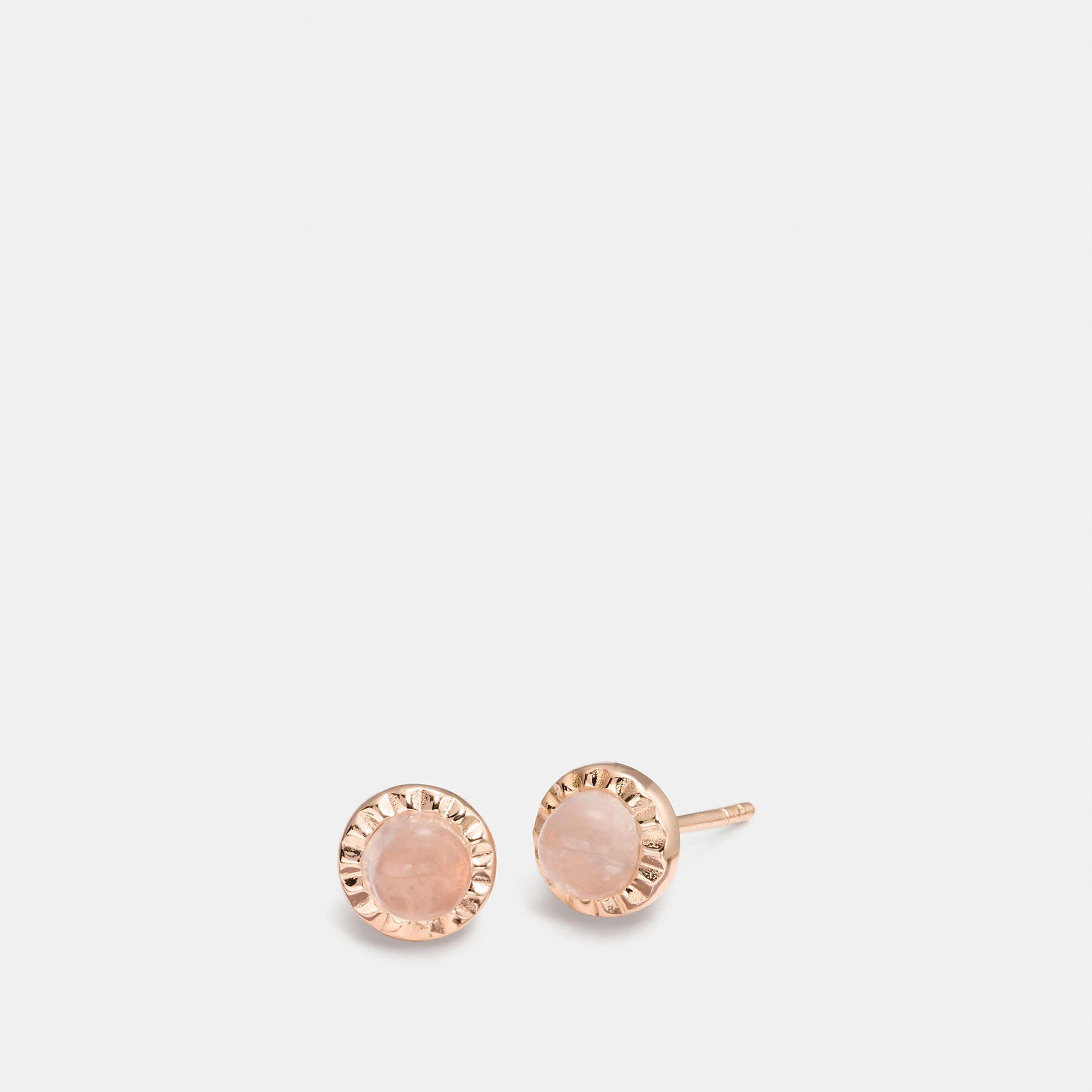 Lyst Coach Demi Fine Sunburst Stone Earrings In Pink Coach Women S Pink Demi Fine Sunburst Stone Earrings