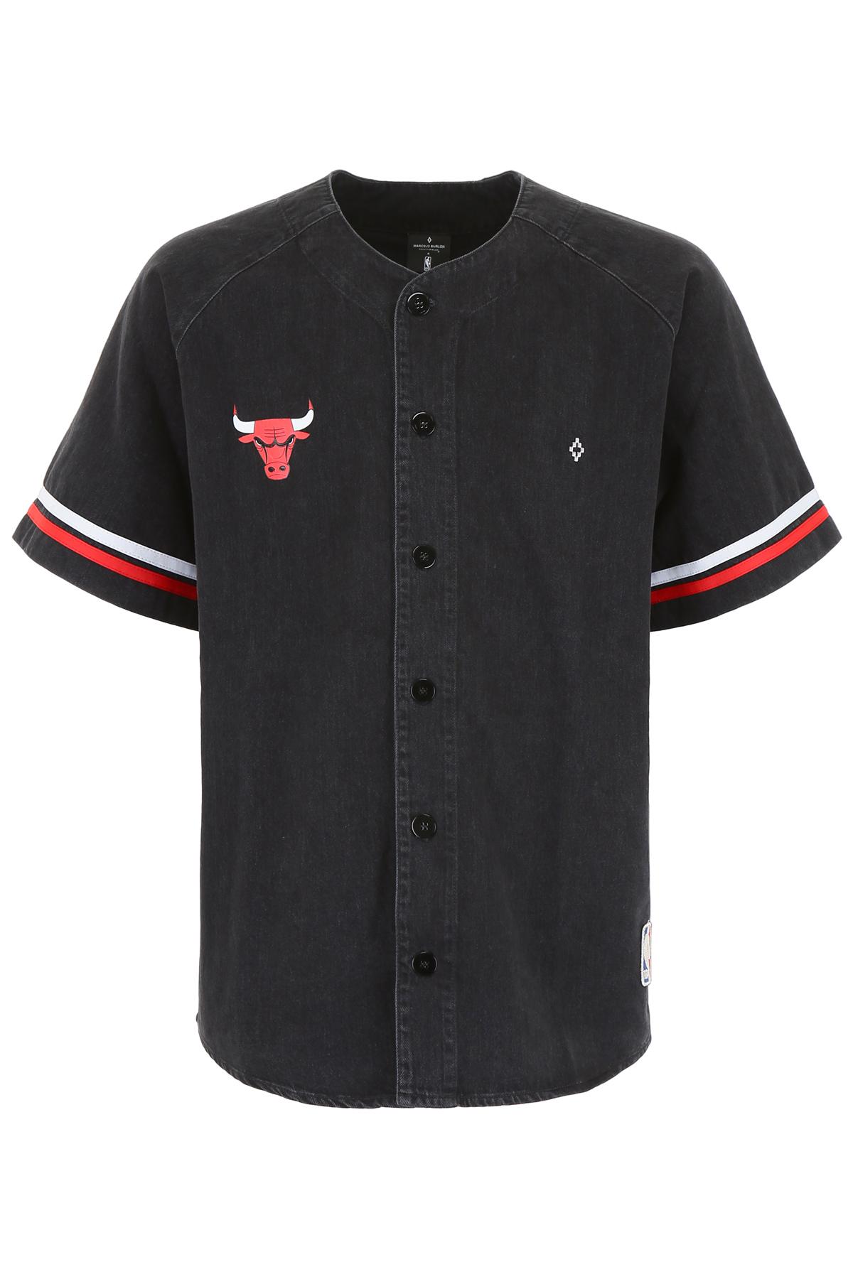 Marcelo Burlon Chicago Bulls Denim Shirt in Black for Men - Lyst