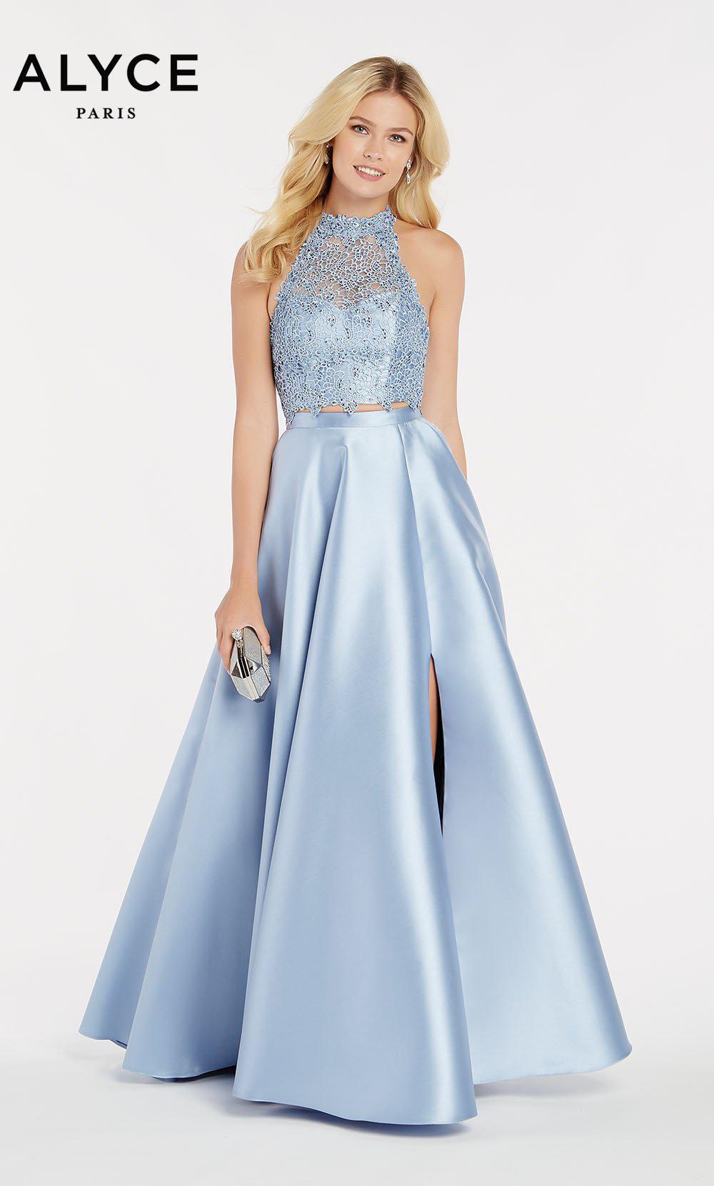 Flowy Lace Prom Dresses