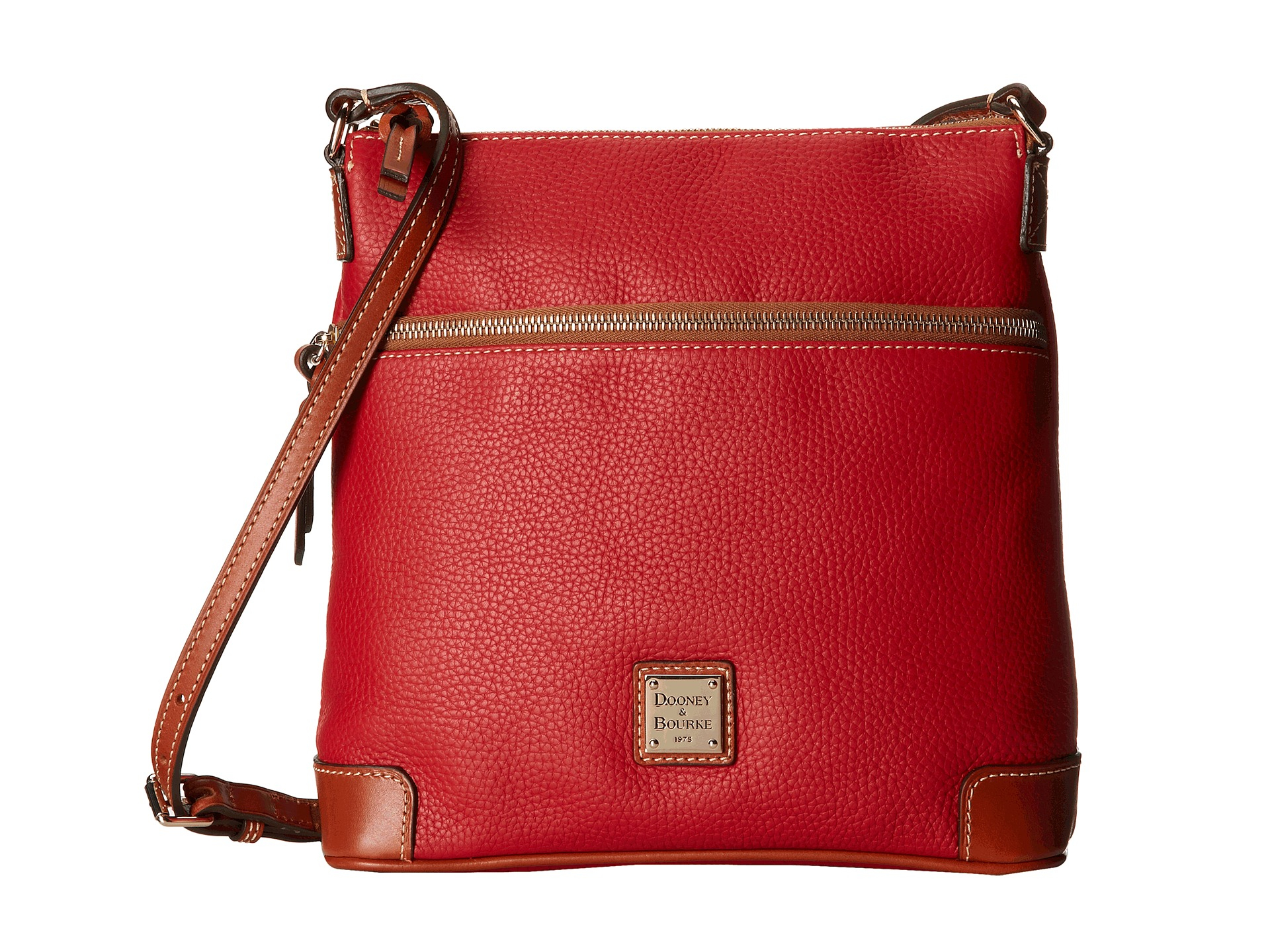 red leather dooney and bourke purse