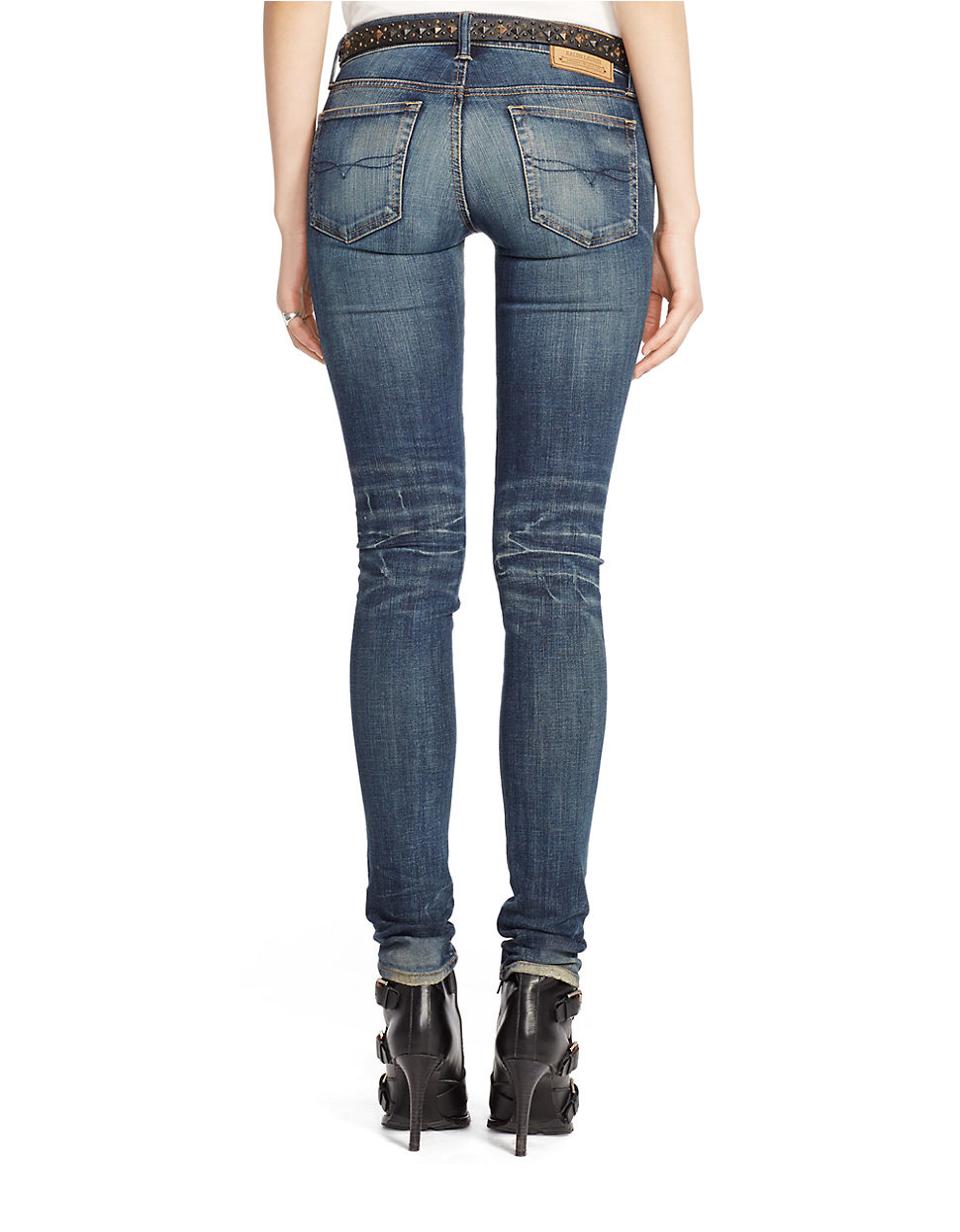 Polo ralph lauren Tompkins Skinny Jeans in Blue | Lyst