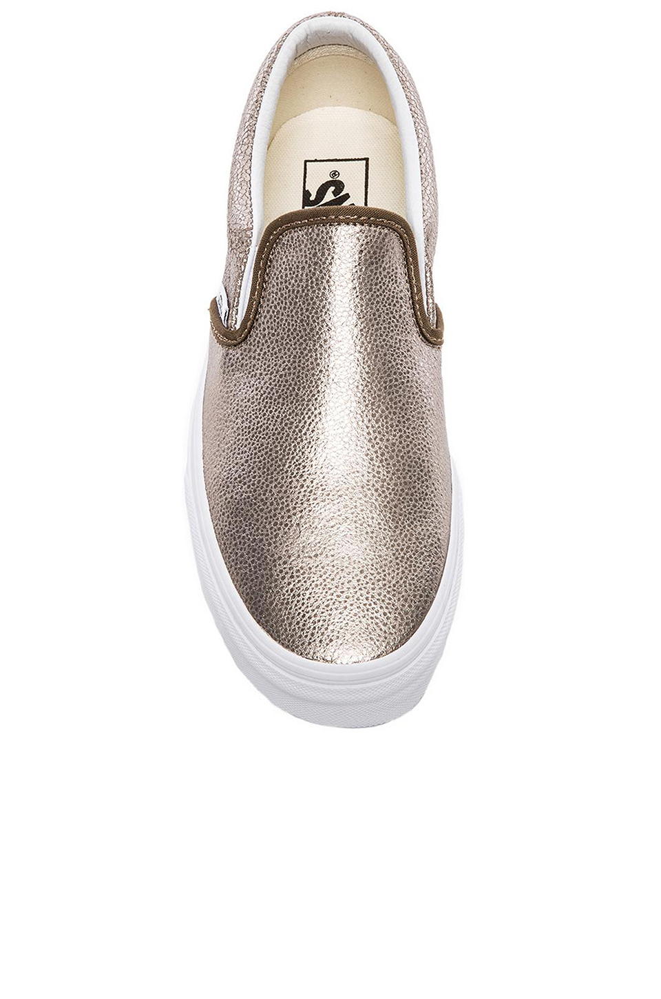 vans metallic slip ons