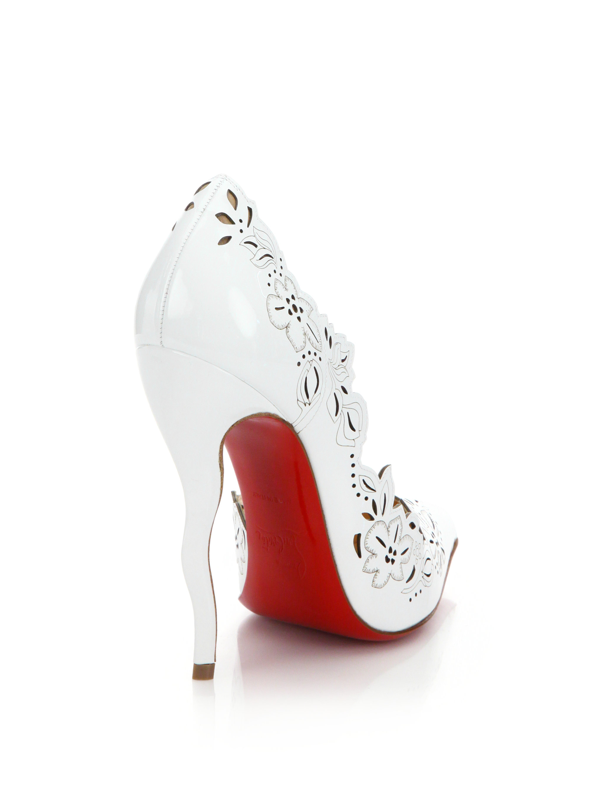 Christian louboutin Beloved Laser-cut Patent Leather Pumps in ...