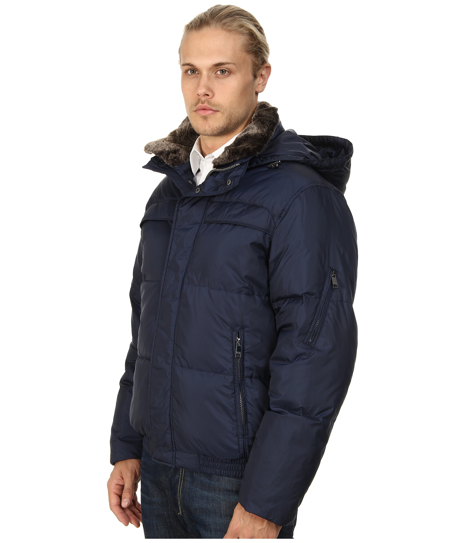 Marc new york by andrew marc Fauxmula Down Jacket in Blue for Men ...
