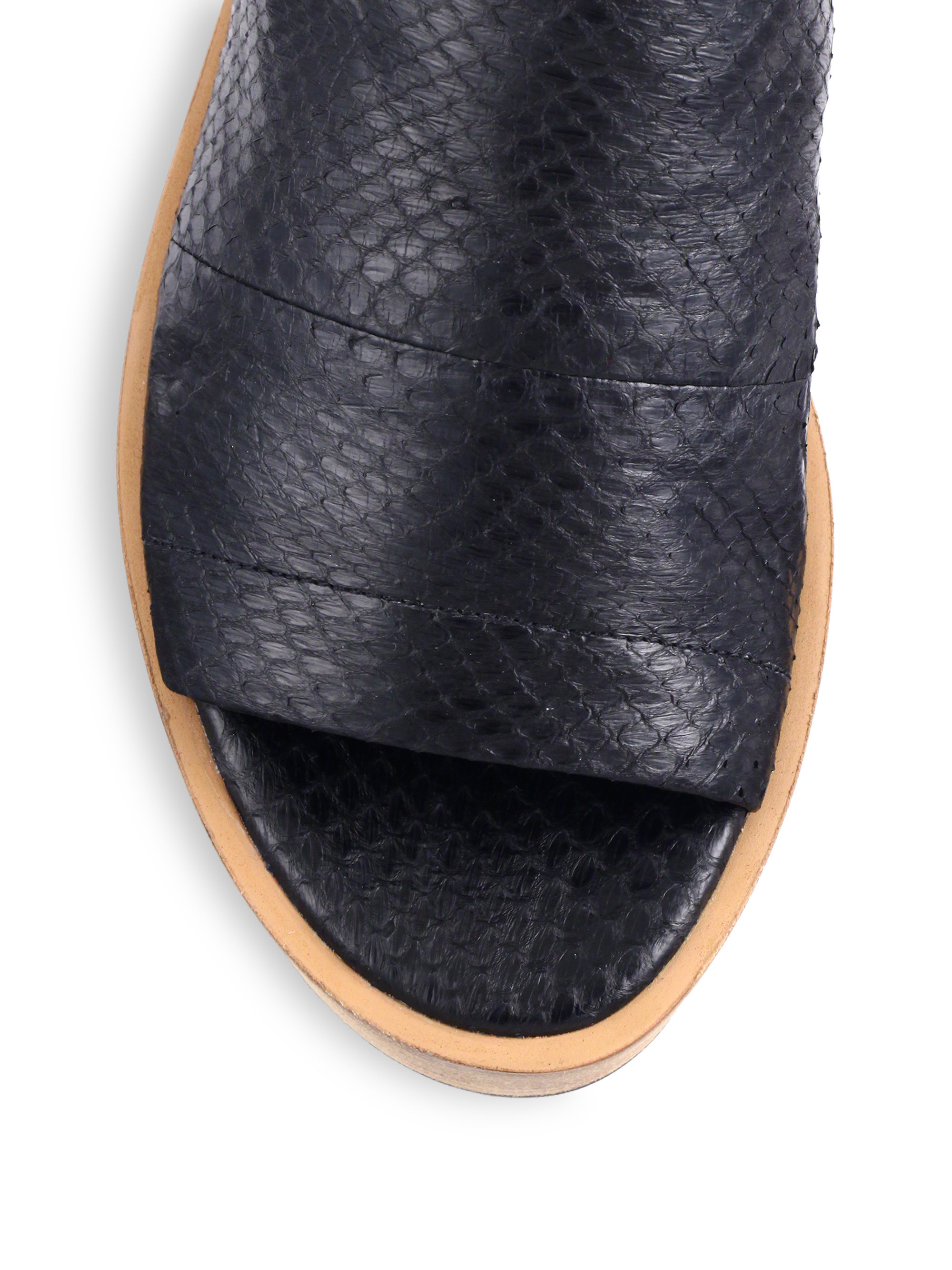 vince leather slide