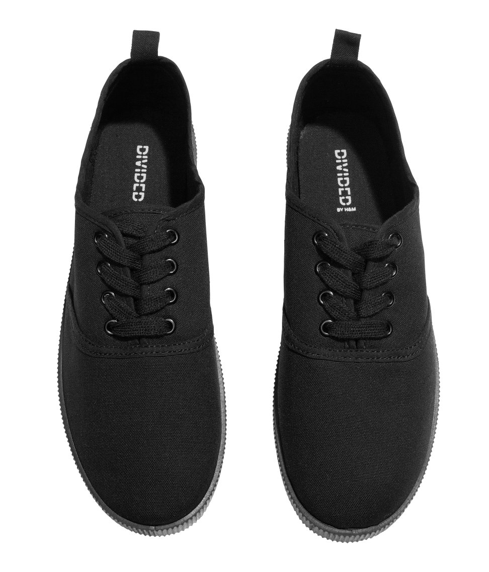 h and m canvas trainers