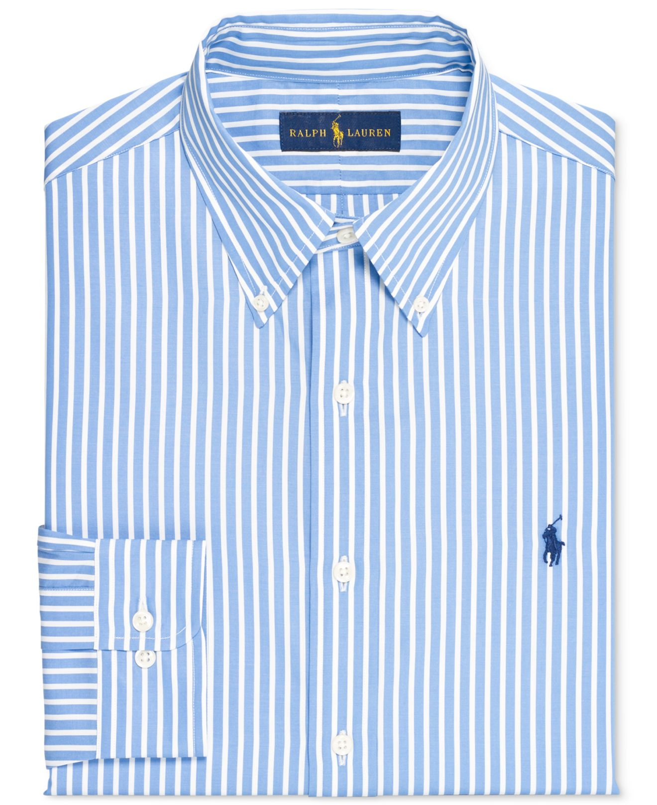 Polo ralph lauren Men's Slim-fit Bengal-striped Dress Shirt in Blue for ...