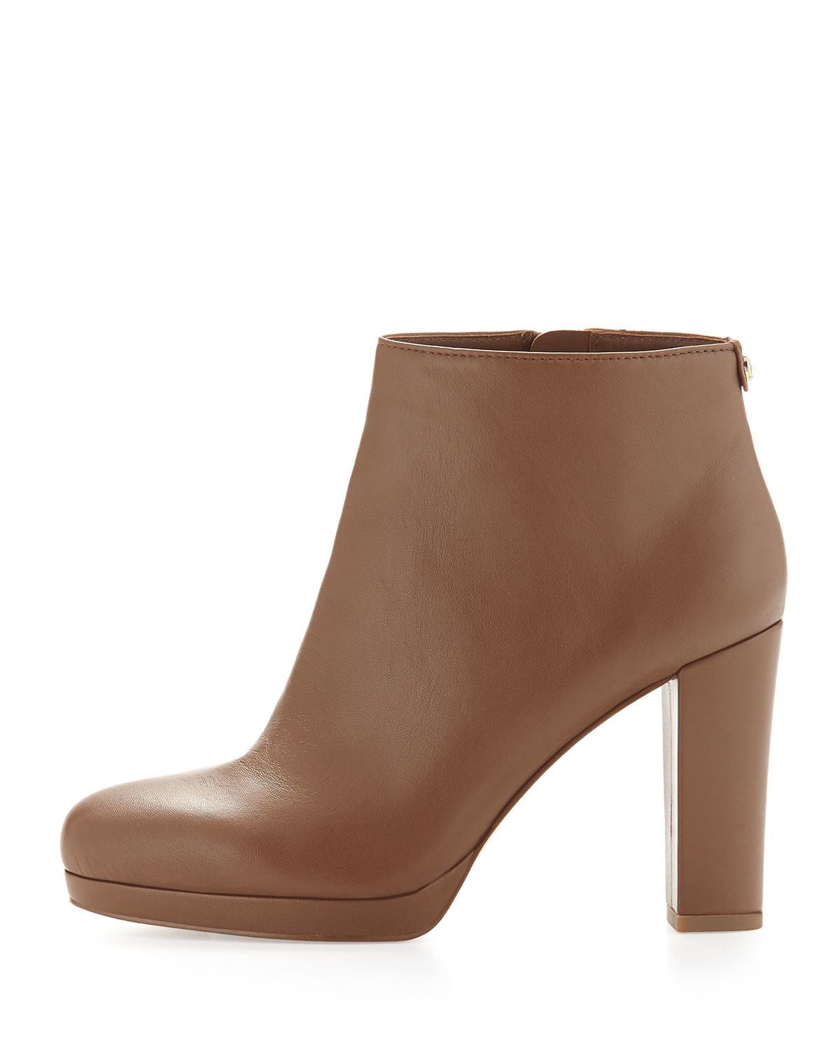 MICHAEL Michael Kors Sammy Leather Ankle Boot in Brown - Lyst