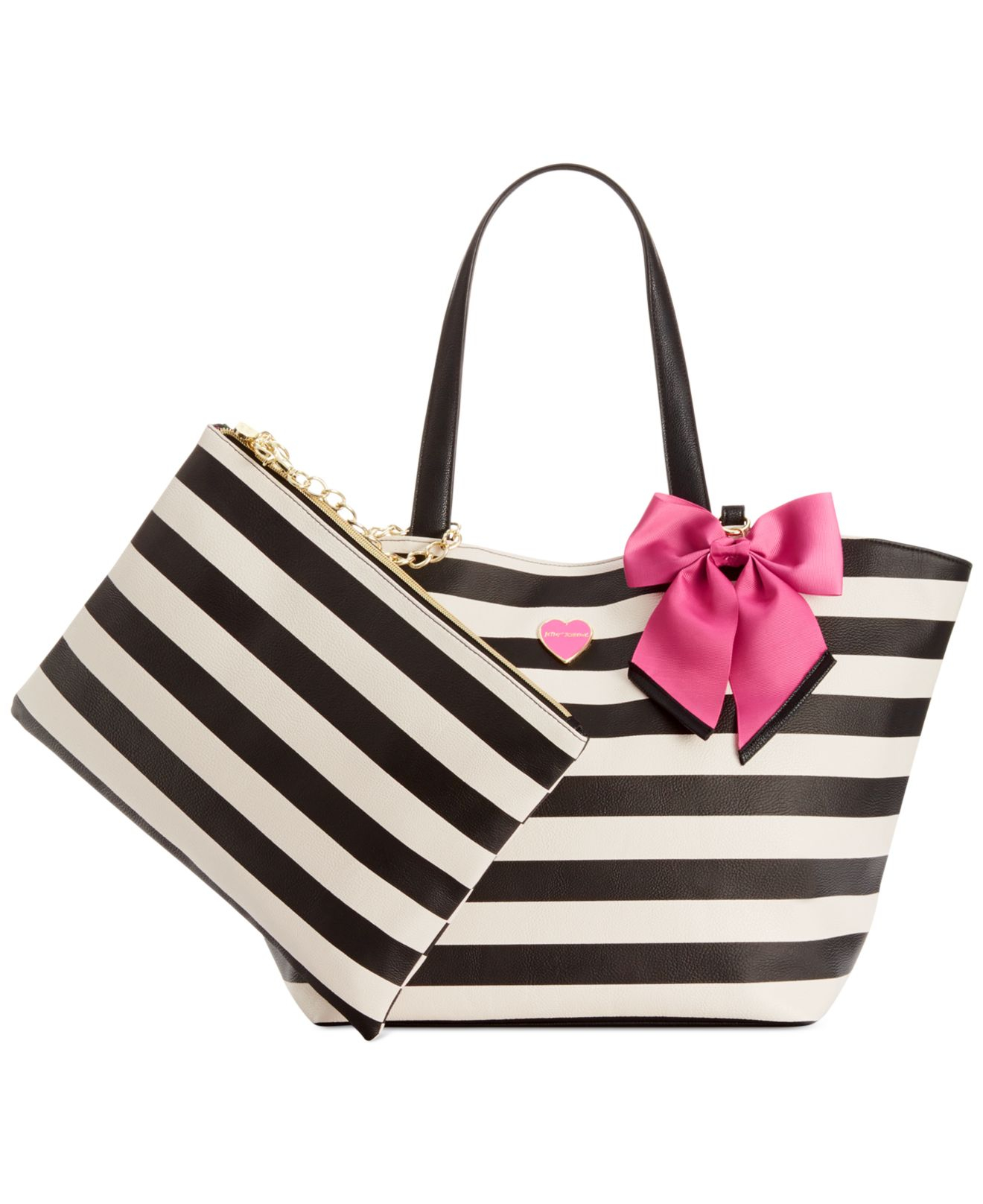 Lyst Betsey Johnson Macy S Exclusive Bag In A Large Tote Black Gallery